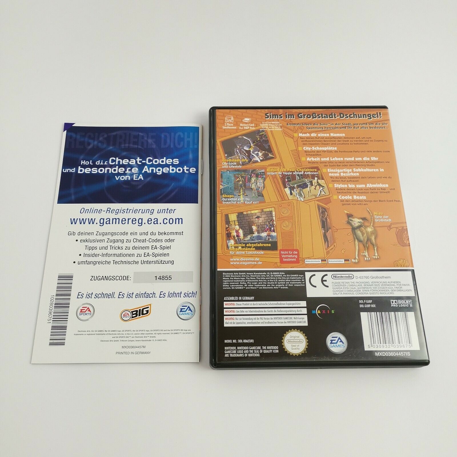 Nintendo Gamecube Spiel " Die Urbz Sims in the City " GC GameCube | OVP | PAL