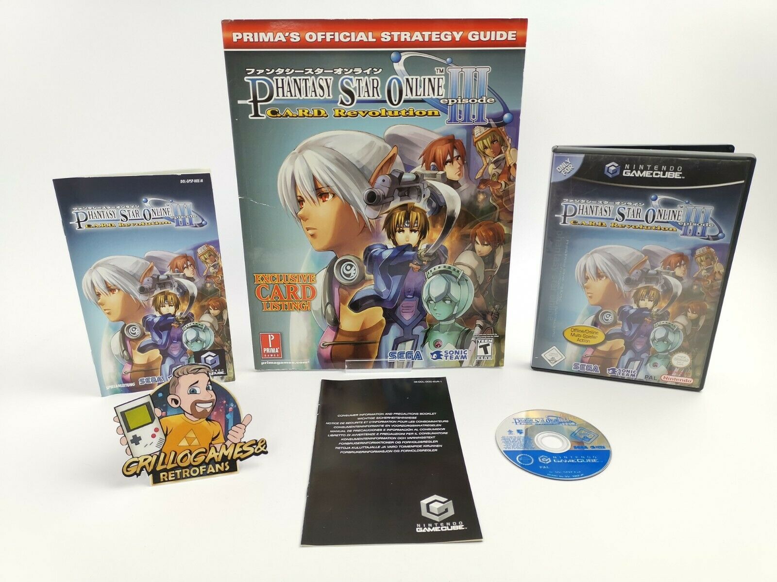 Nintendo Gamecube " Phantasy Star Online Episode III 3 + Strategy Guide " Ovp
