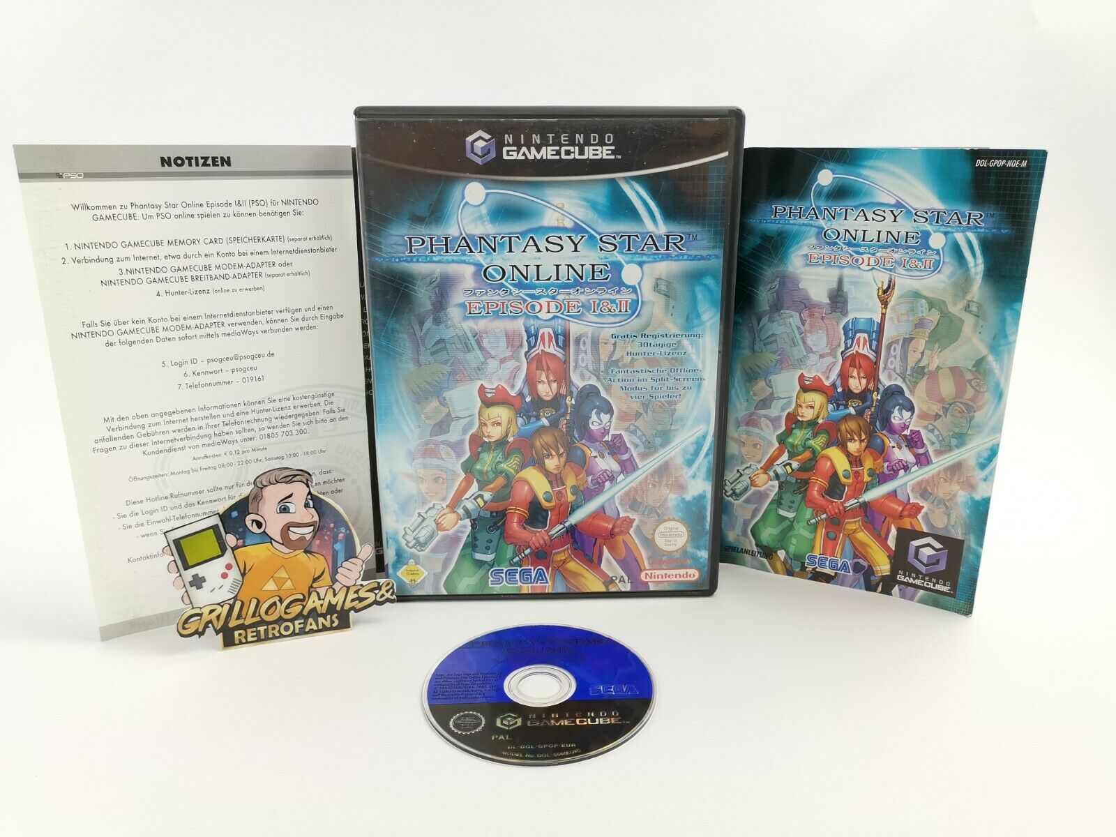 Nintendo Gamecube Spiel " Phantasy Star Online Episode I & II " Game Cube | Ovp