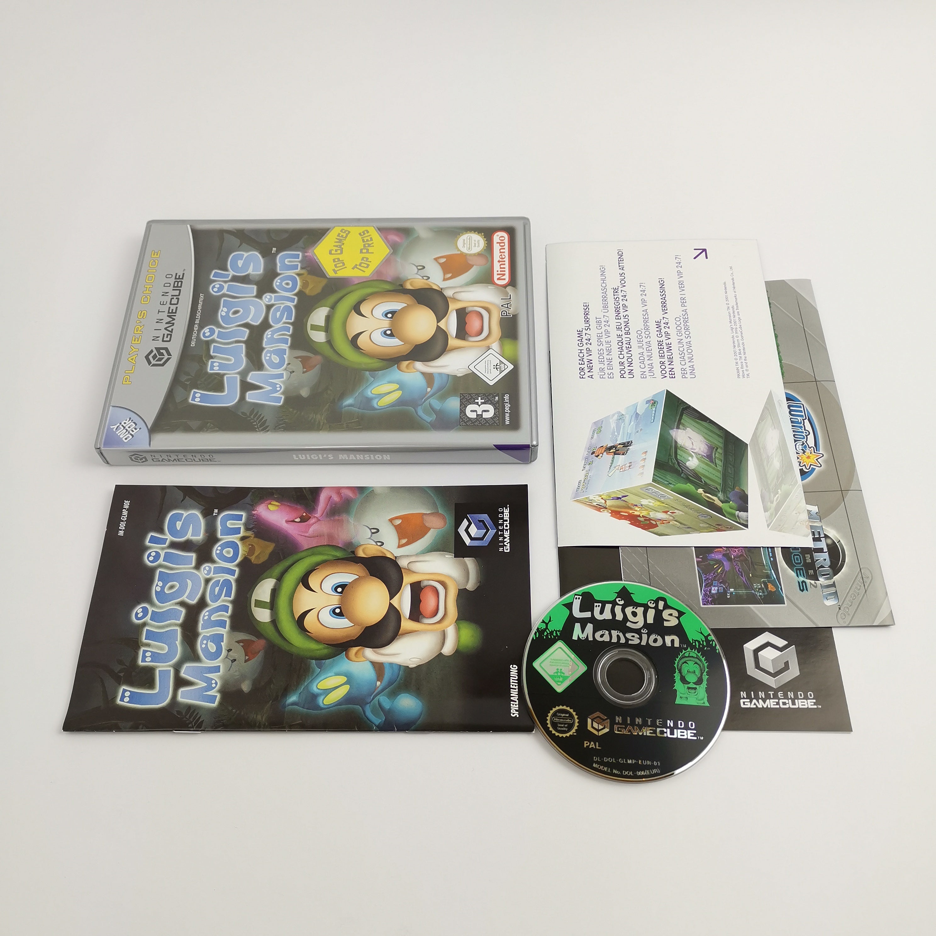 Nintendo Gamecube Spiel " Luigis Mansion " GC Players Choice | OVP dt. PAL