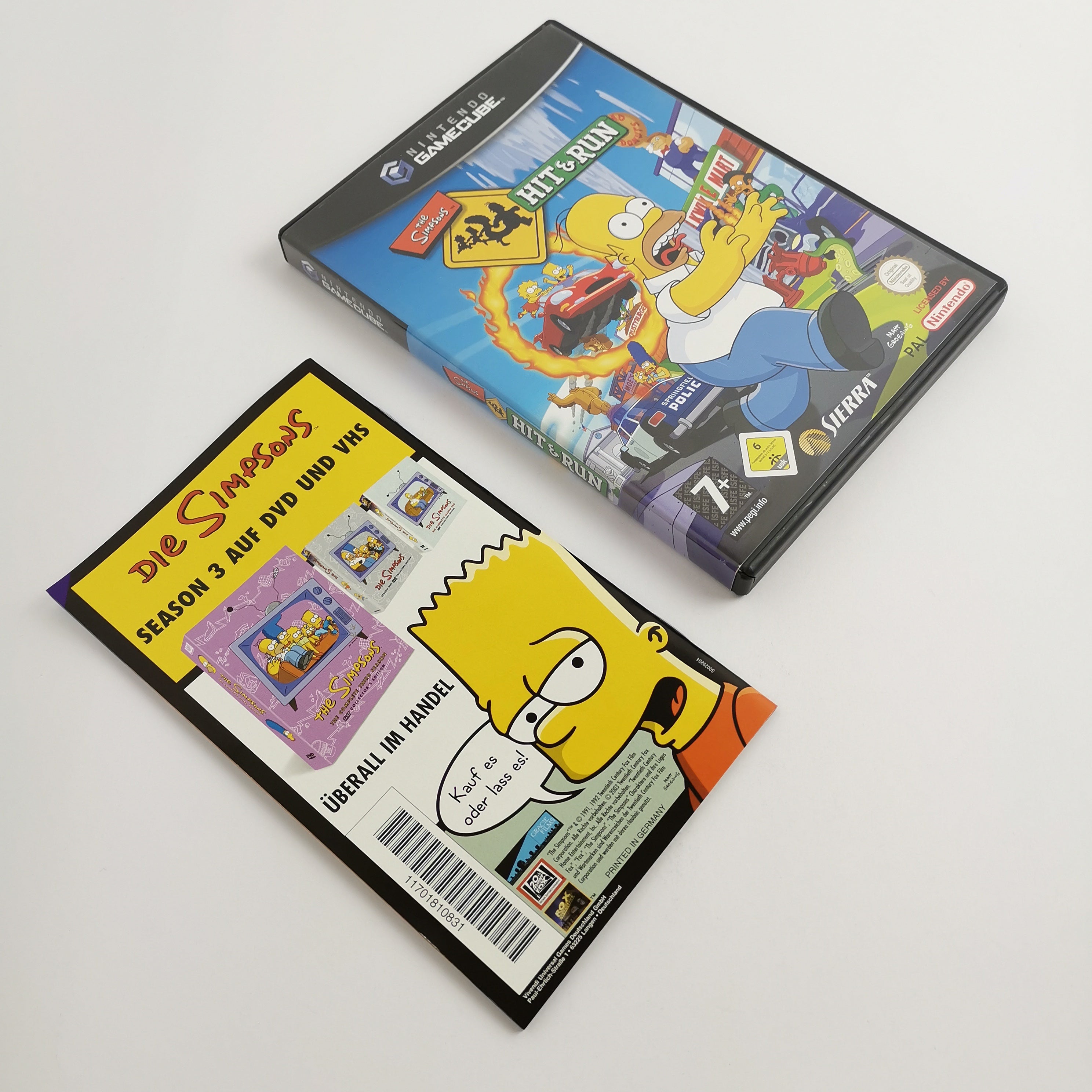 Nintendo Gamecube Spiel " The Simpsons Hit & Run " GC Game Cube OVP | PAL NOE