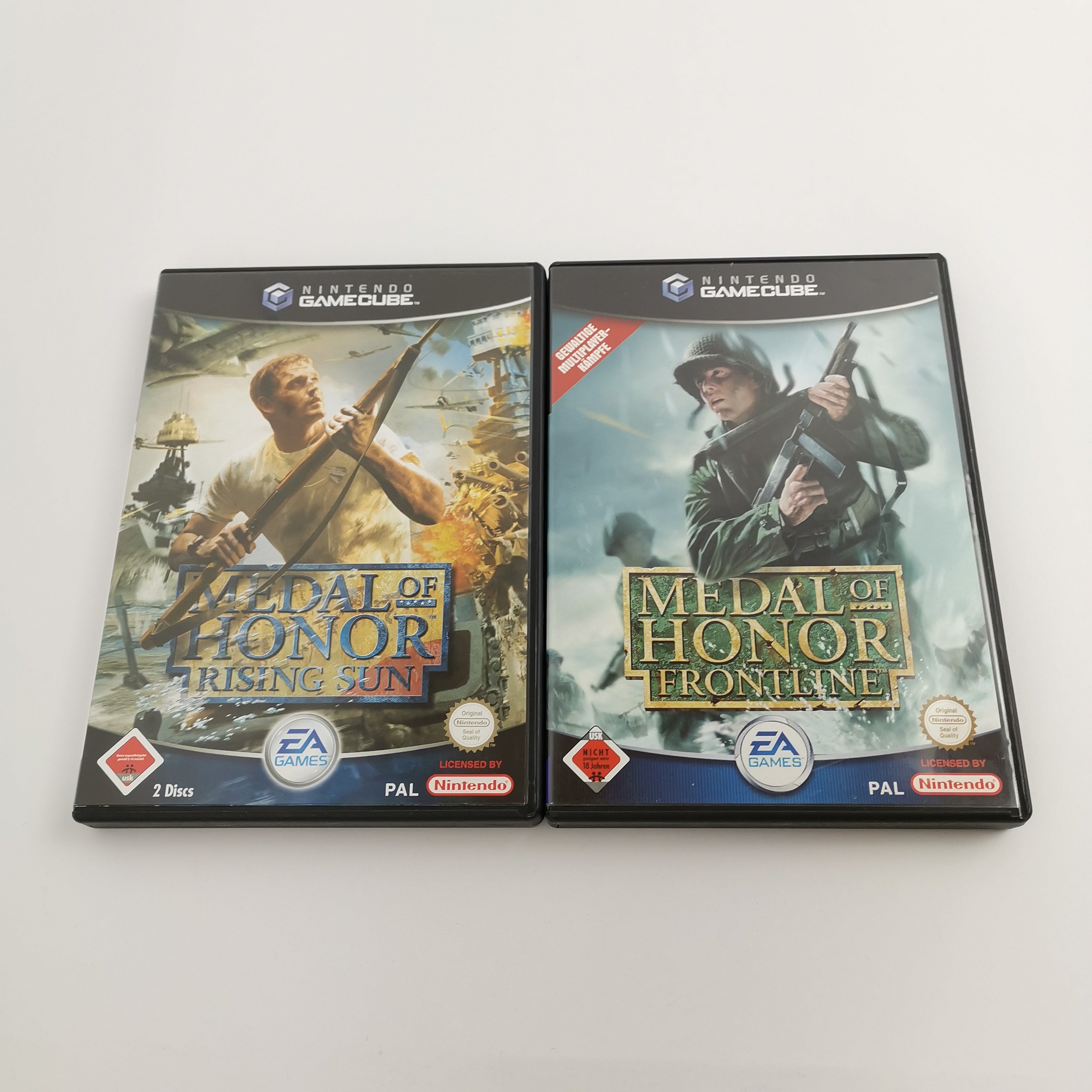 Nintendo Gamecube Spiele " Medal of Honor Frontline & Rising Sun " OVP PAL USK18