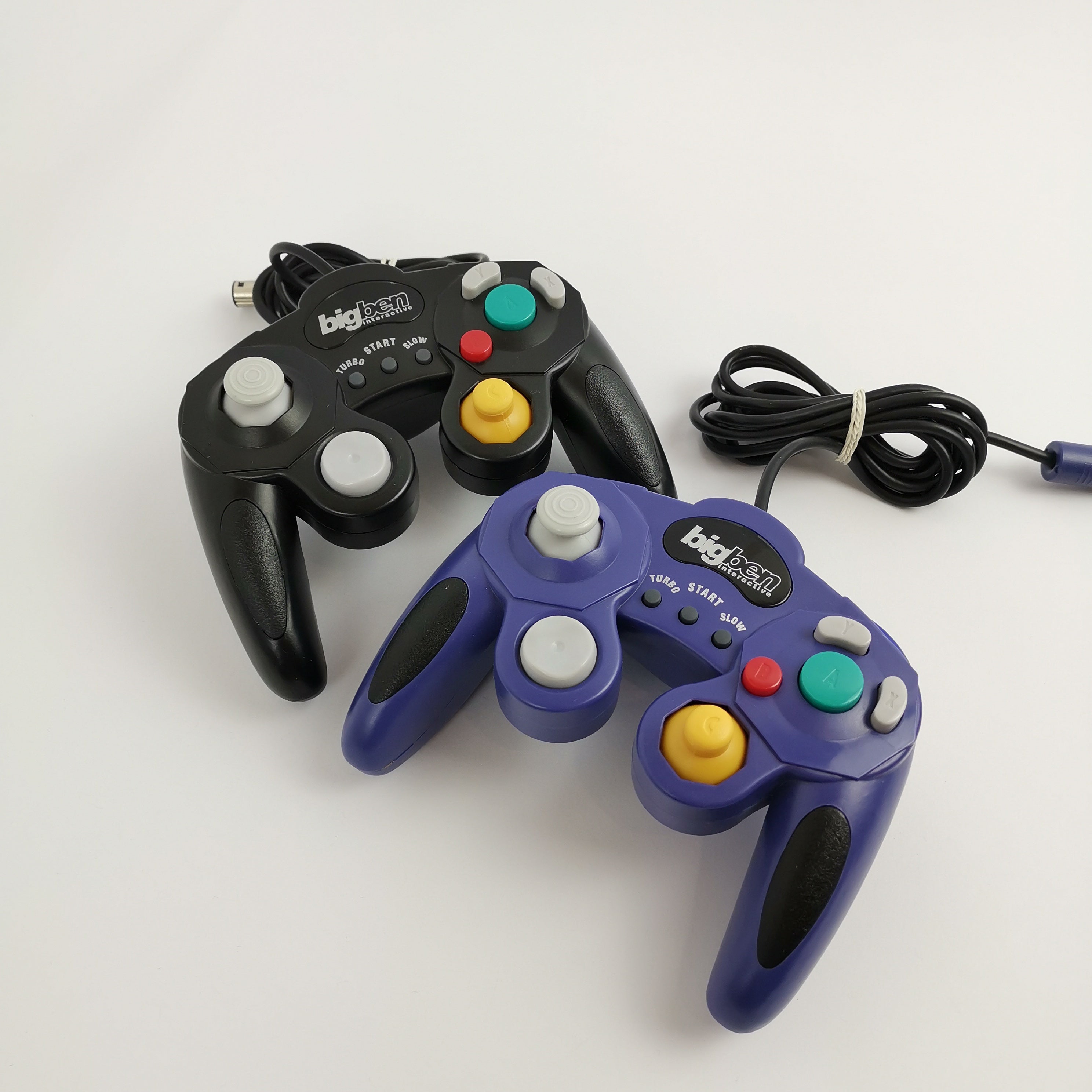 Nintendo Gamecube Controller " 2x Big Ben Interactive Controller " Schwarz Lila