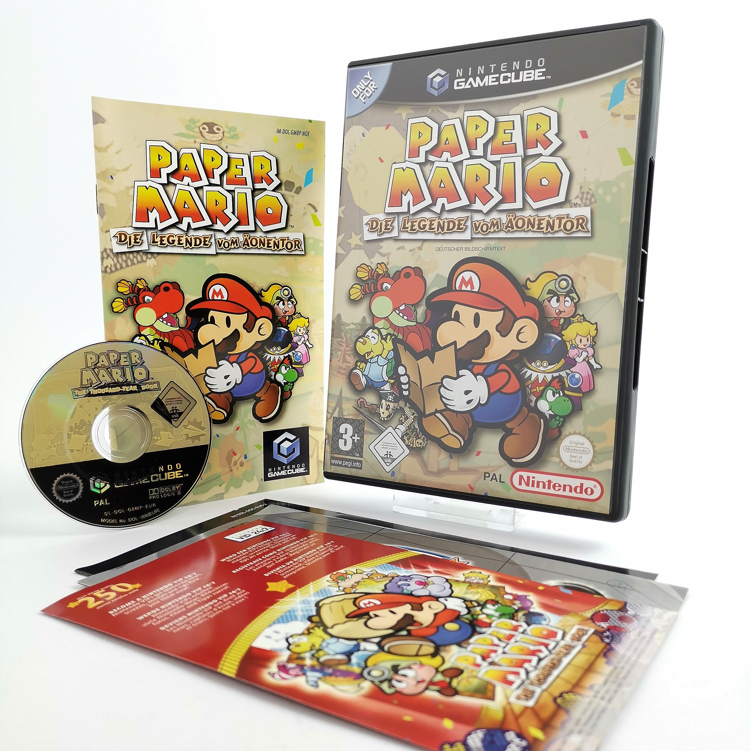 Nintendo Gamecube Spiel : Paper Mario Die Legende vom Äonentor - Zustand wählbar