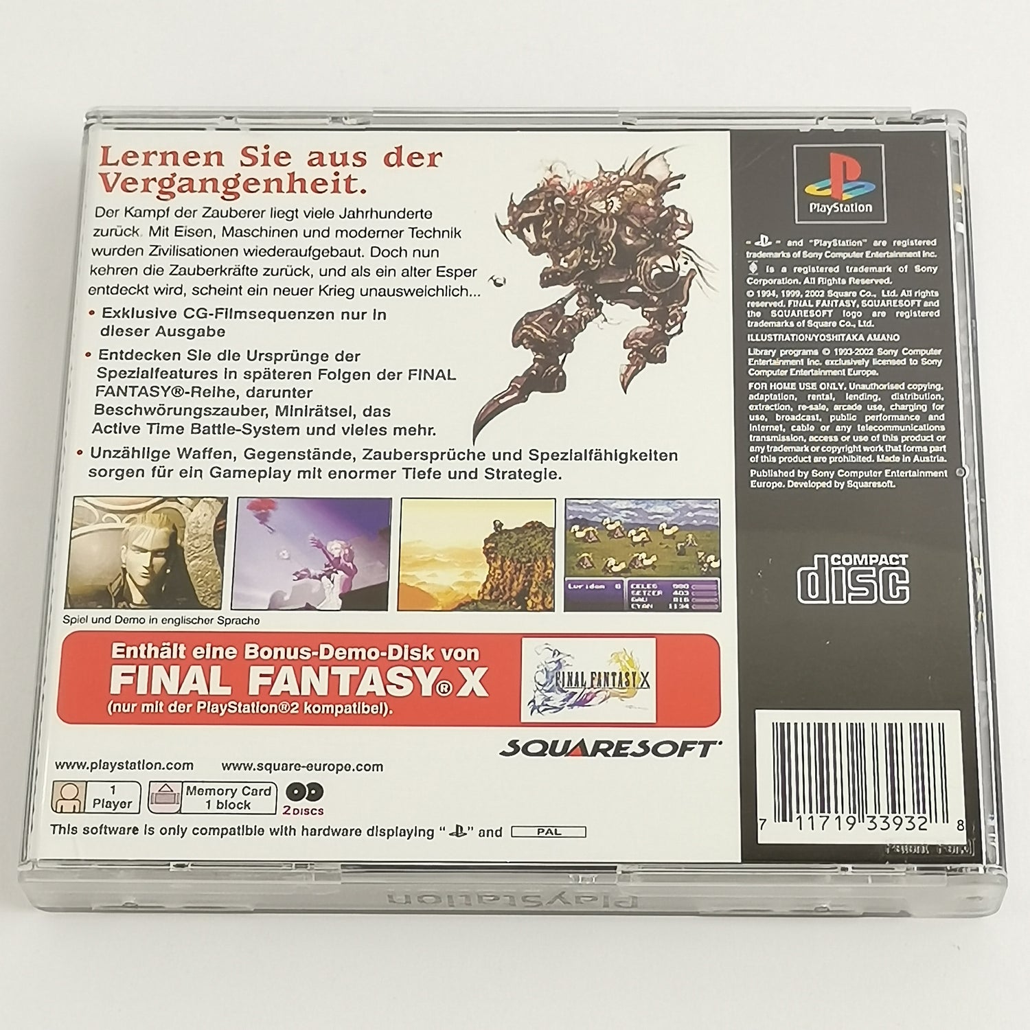 Sony Playstation 1 Game: Final Fantasy VI 6 + Demo - Original Packaging & Instructions | PS1 PAL