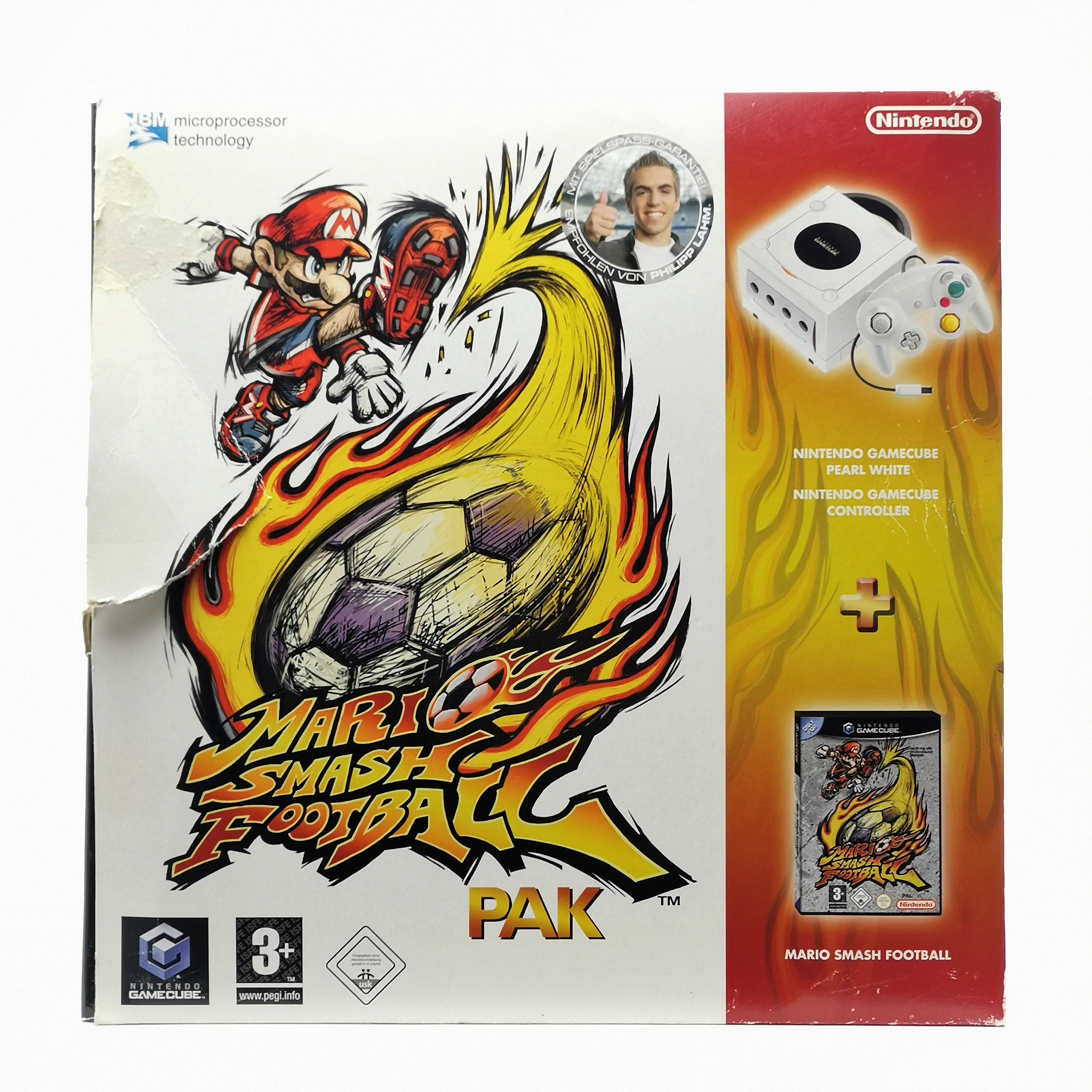 Nintendo Gamecube Konsole : Mario Smash Football Pak - OVP | Pearl White Console