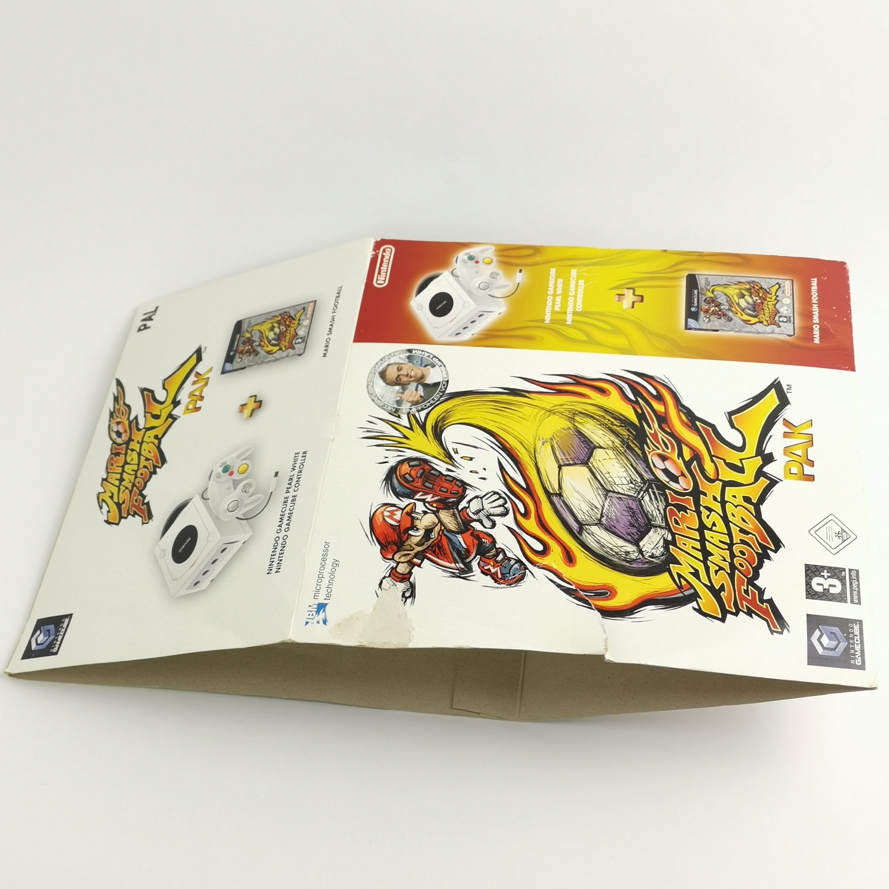 Nintendo Gamecube Konsole : Mario Smash Football Pak - OVP | Pearl White Console