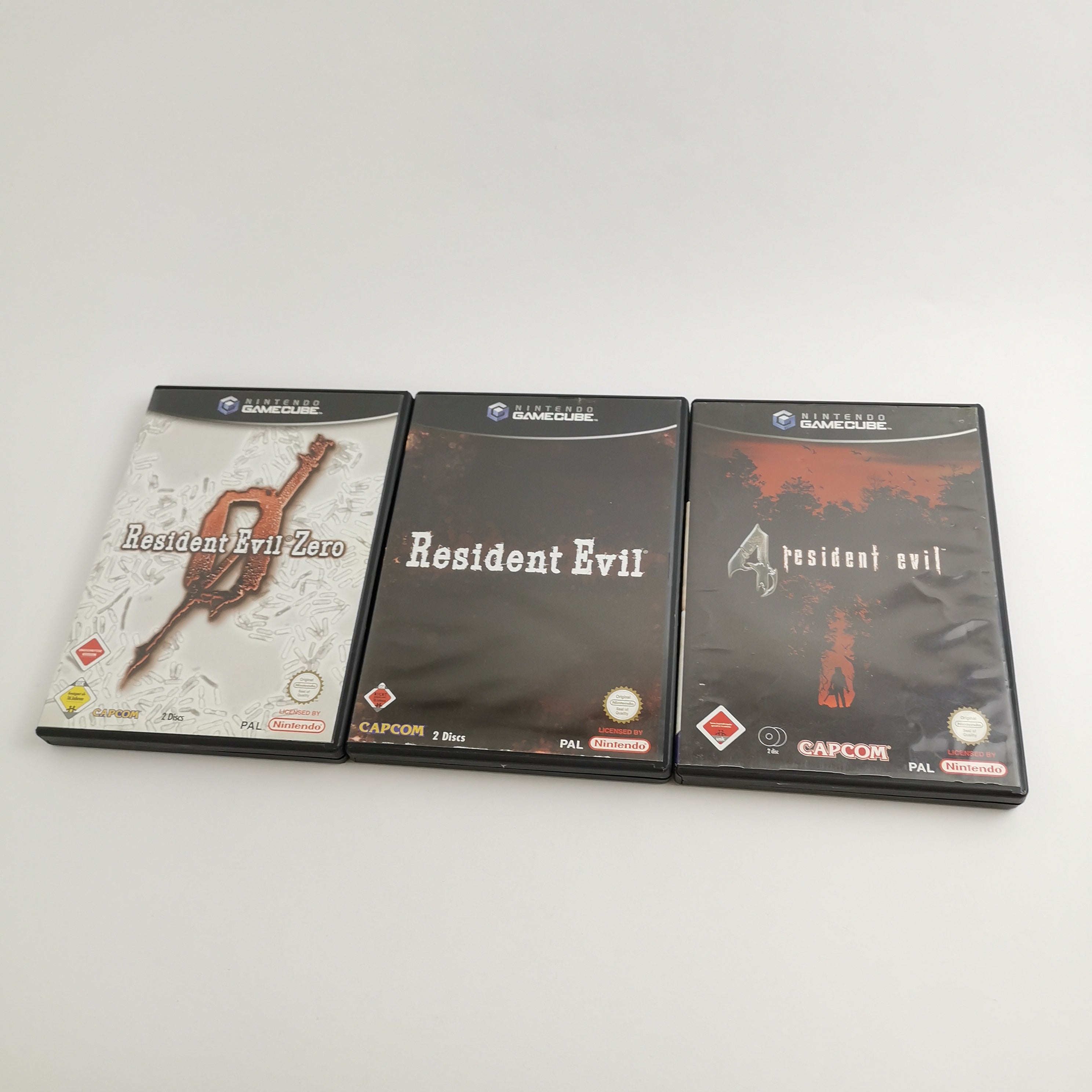 Nintendo Gamecube Spiele : Resident Evil Teil 1 , Teil 4 & Zero - OVP PAL USK18
