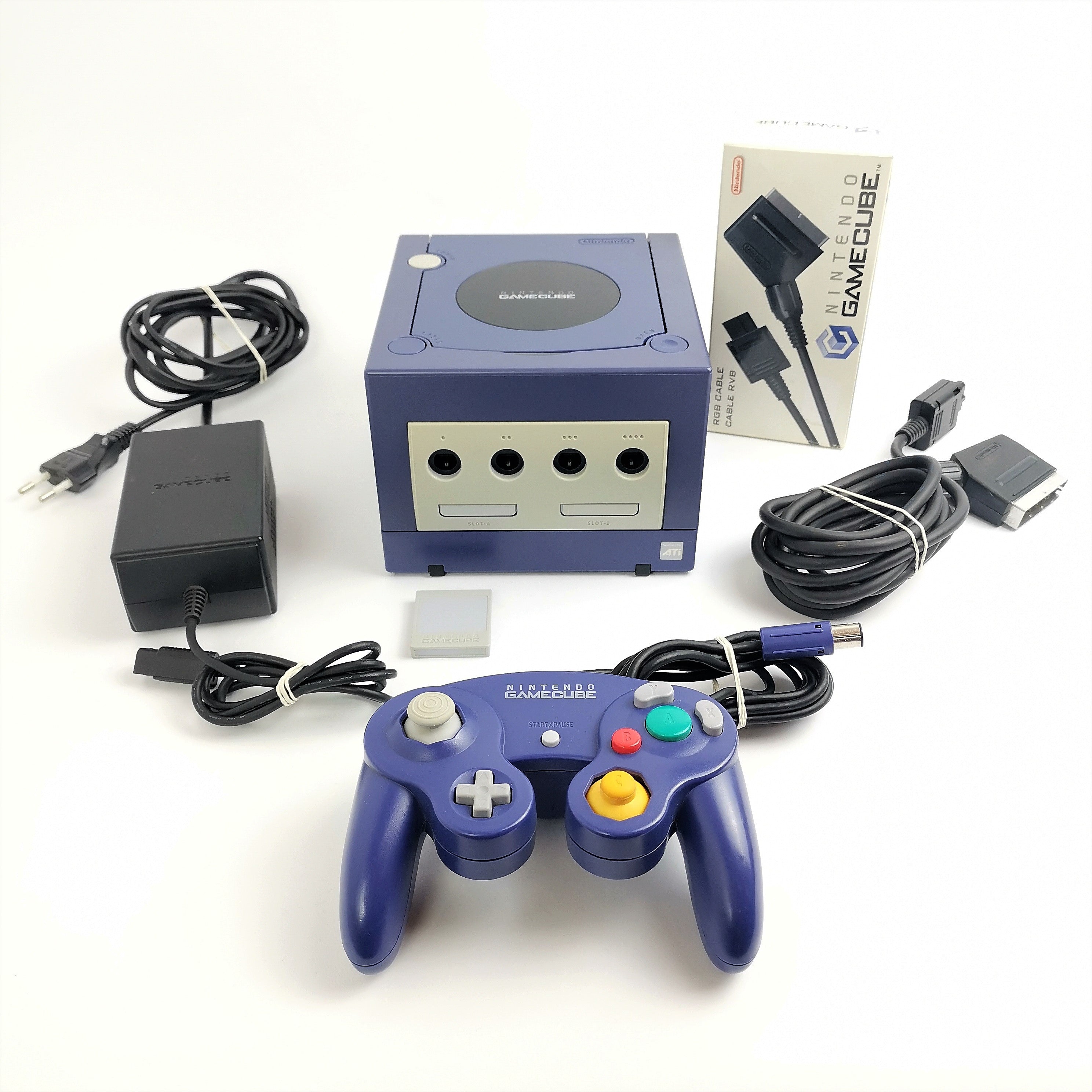 Nintendo Gamecube Konsole : Purple / Lila mit RGB Kabel in OVP | Console Bundle