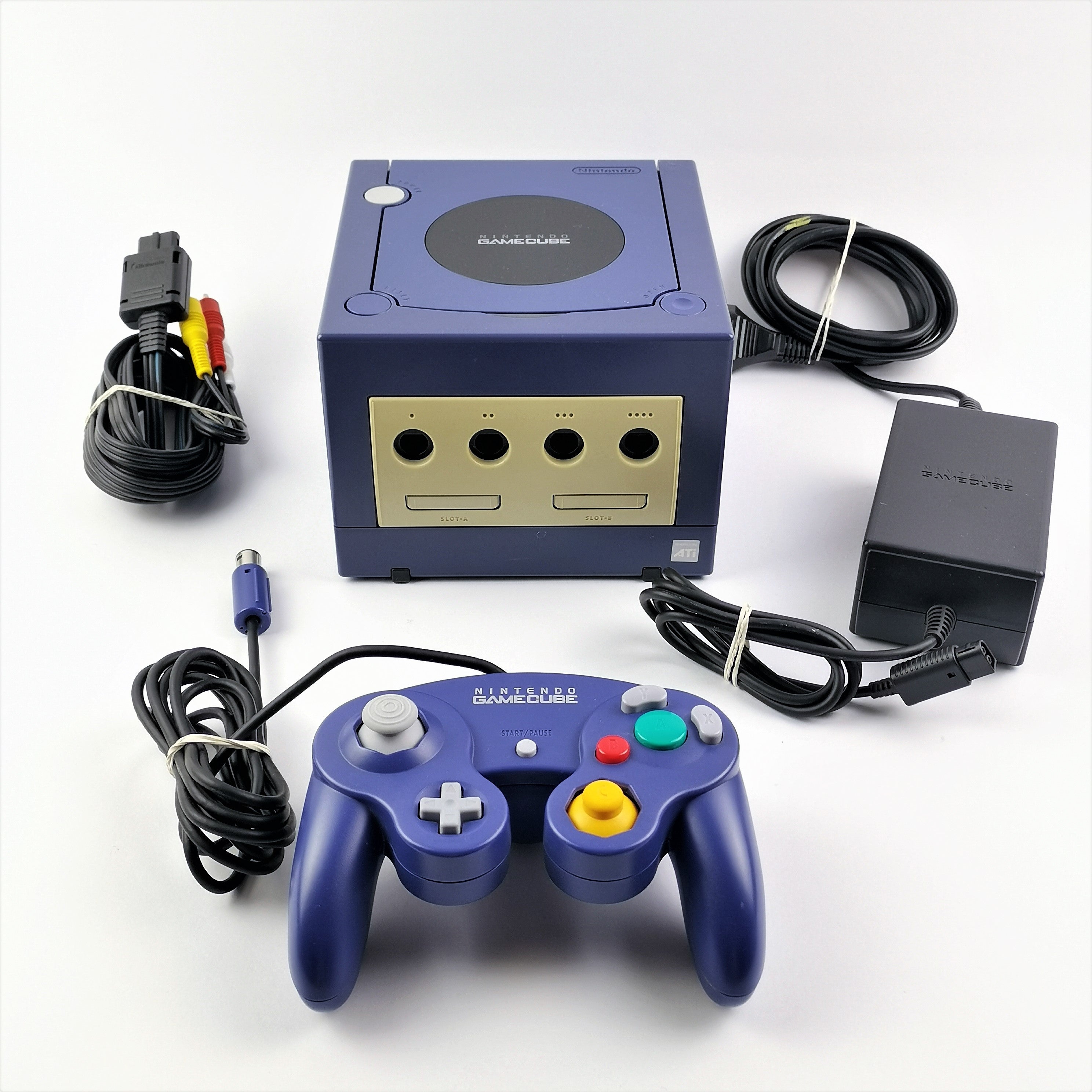 Nintendo Gamecube Konsole : Purple + Original Controller & Kabel - GC Console