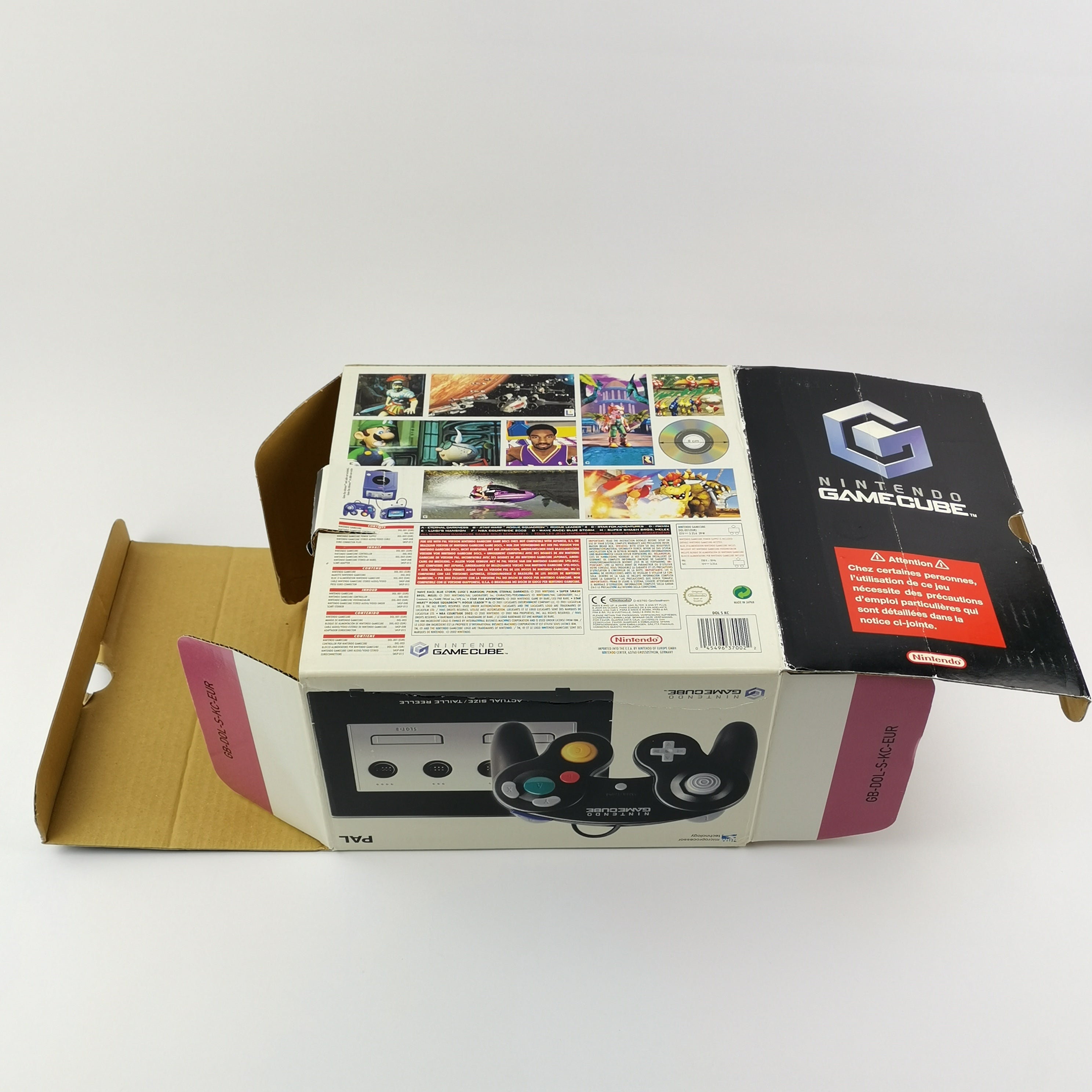 Nintendo Gamecube Konsole - Schwarz / Black in OVP mit Mario Kart, Memory Card