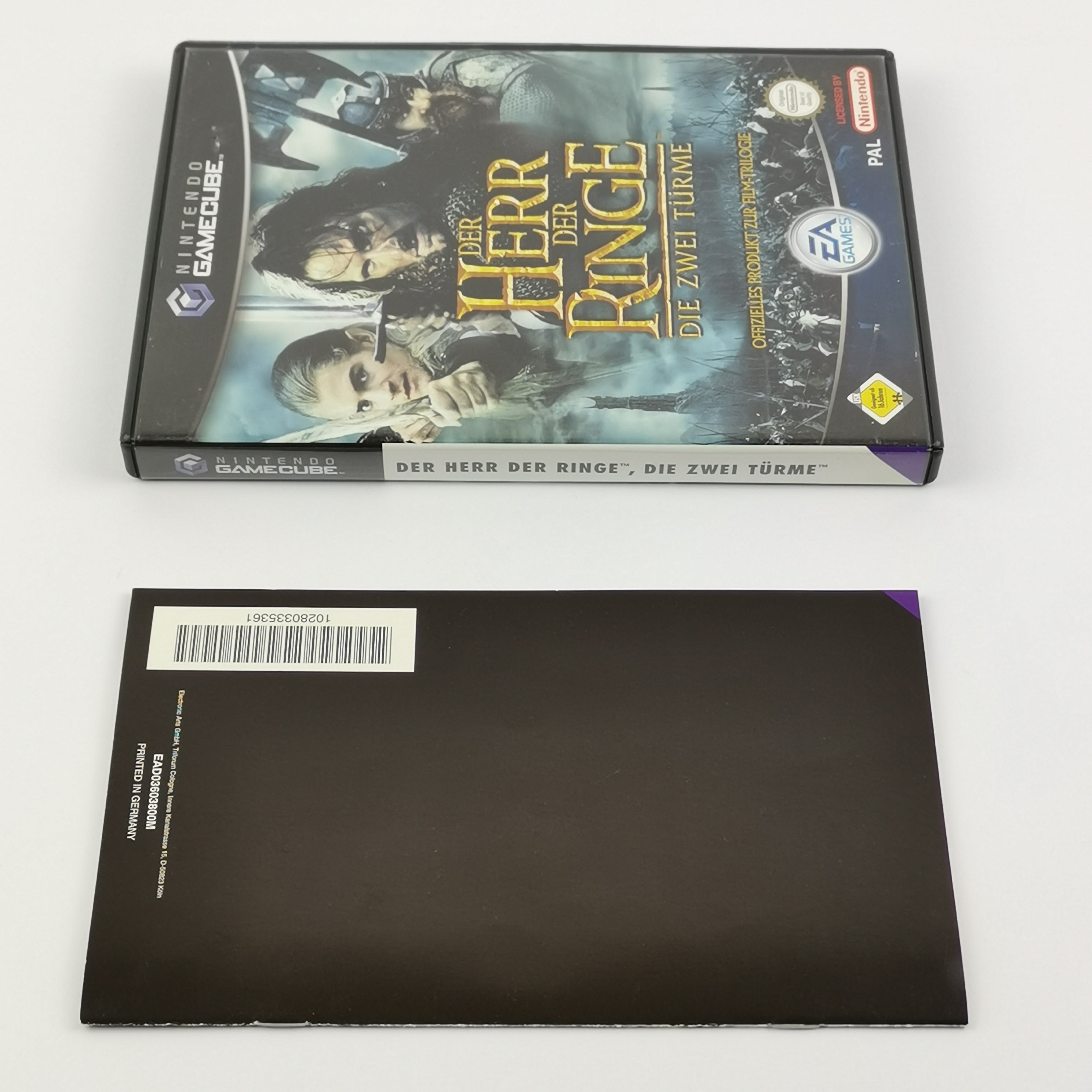 Nintendo Gamecube Spiel : Der Herr der Ringe Die Zwei Türme - OVP Anleitung PAL