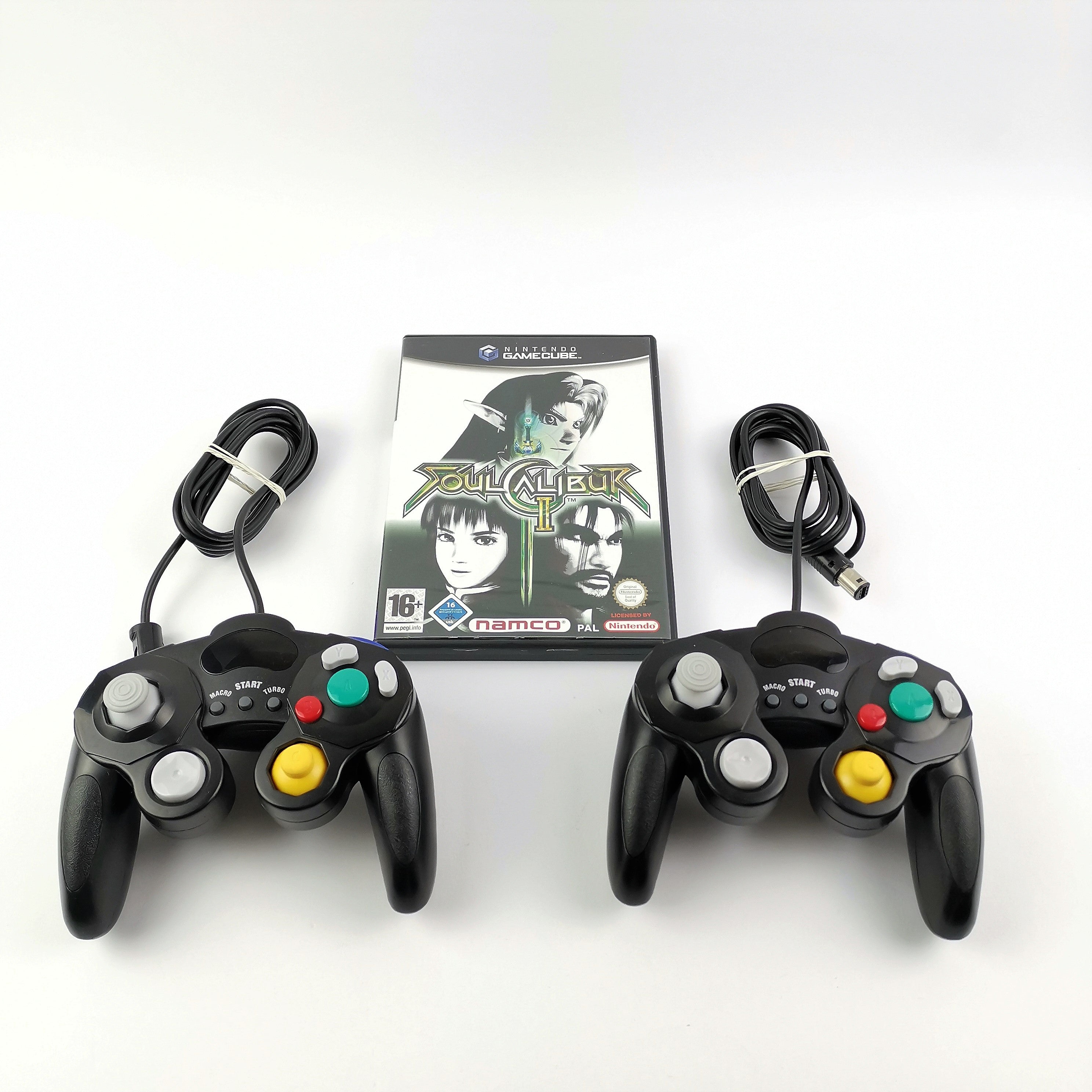 Nintendo Gamecube Spiel : Soul Calibur + 2 Controller - OVP PAL Gamepads