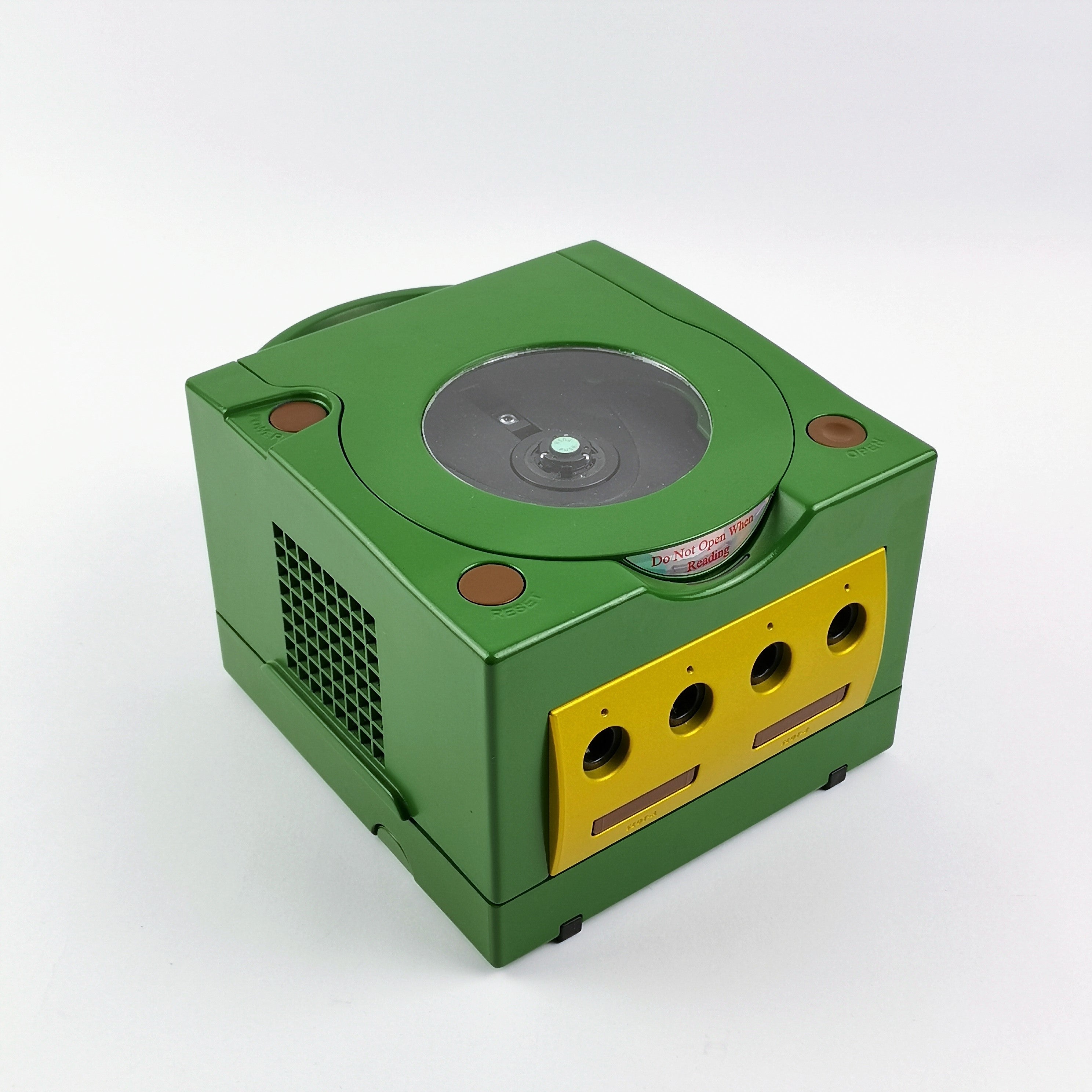 Nintendo Gamecube Konsole : Einzigartiger Iced Cube ZELDA Mod mit 4 Wavebirds