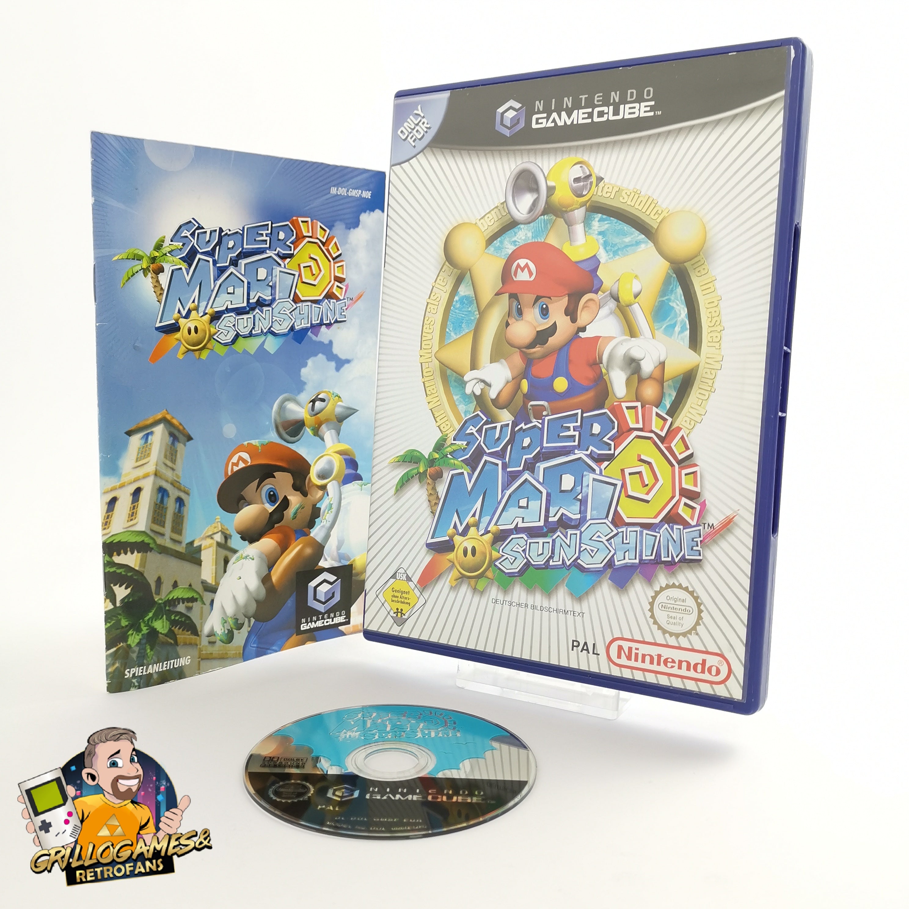 Nintendo Gamecube Spiel " Super Mario Sunshine " dt. Erstauflage OVP *akzeptabel