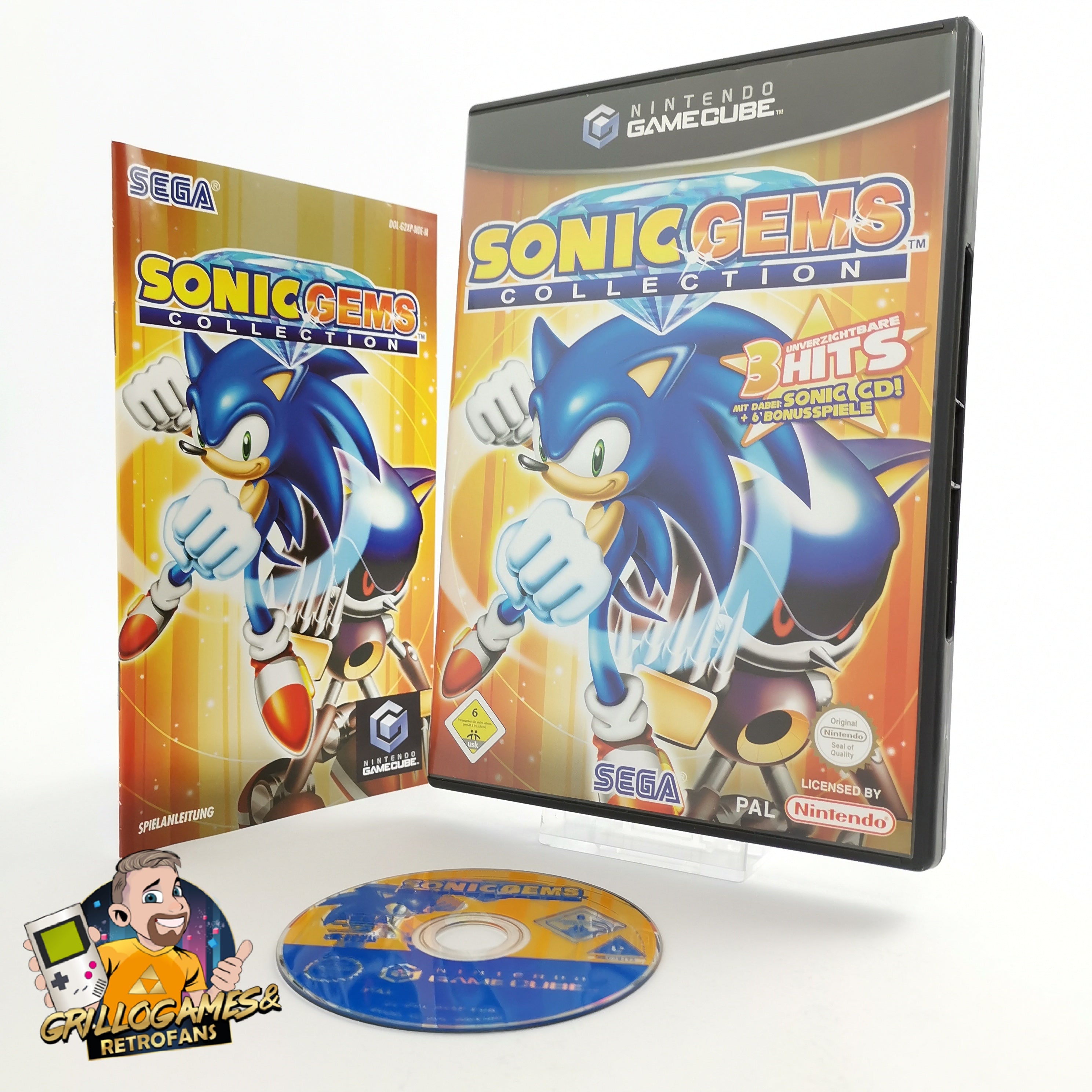 Nintendo Gamecube Spiel " Sonic Gems Collection " GC Game Cube OVP | PAL NOE