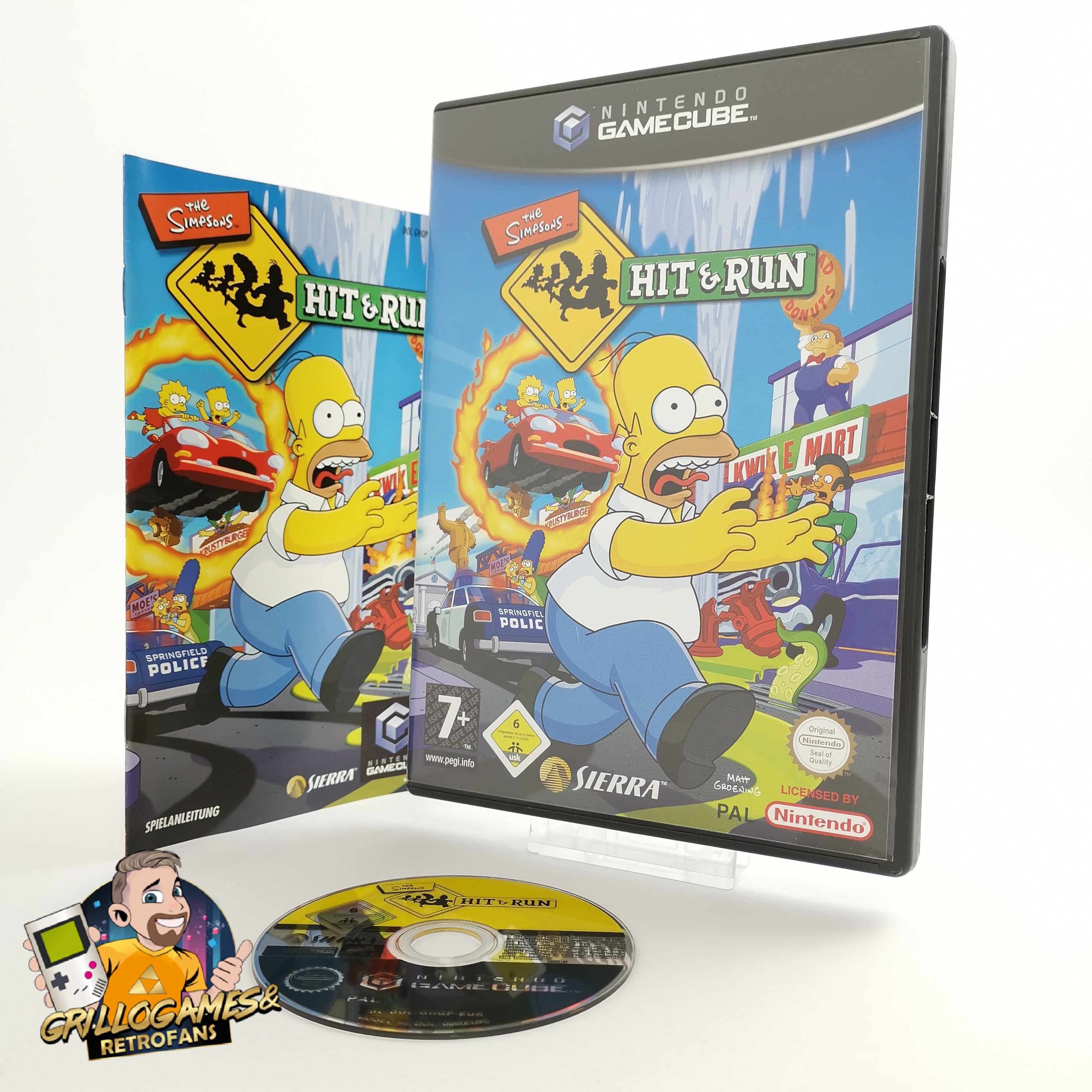 Nintendo Gamecube Spiel " The Simpsons Hit & Run " GC Game Cube OVP | PAL NOE