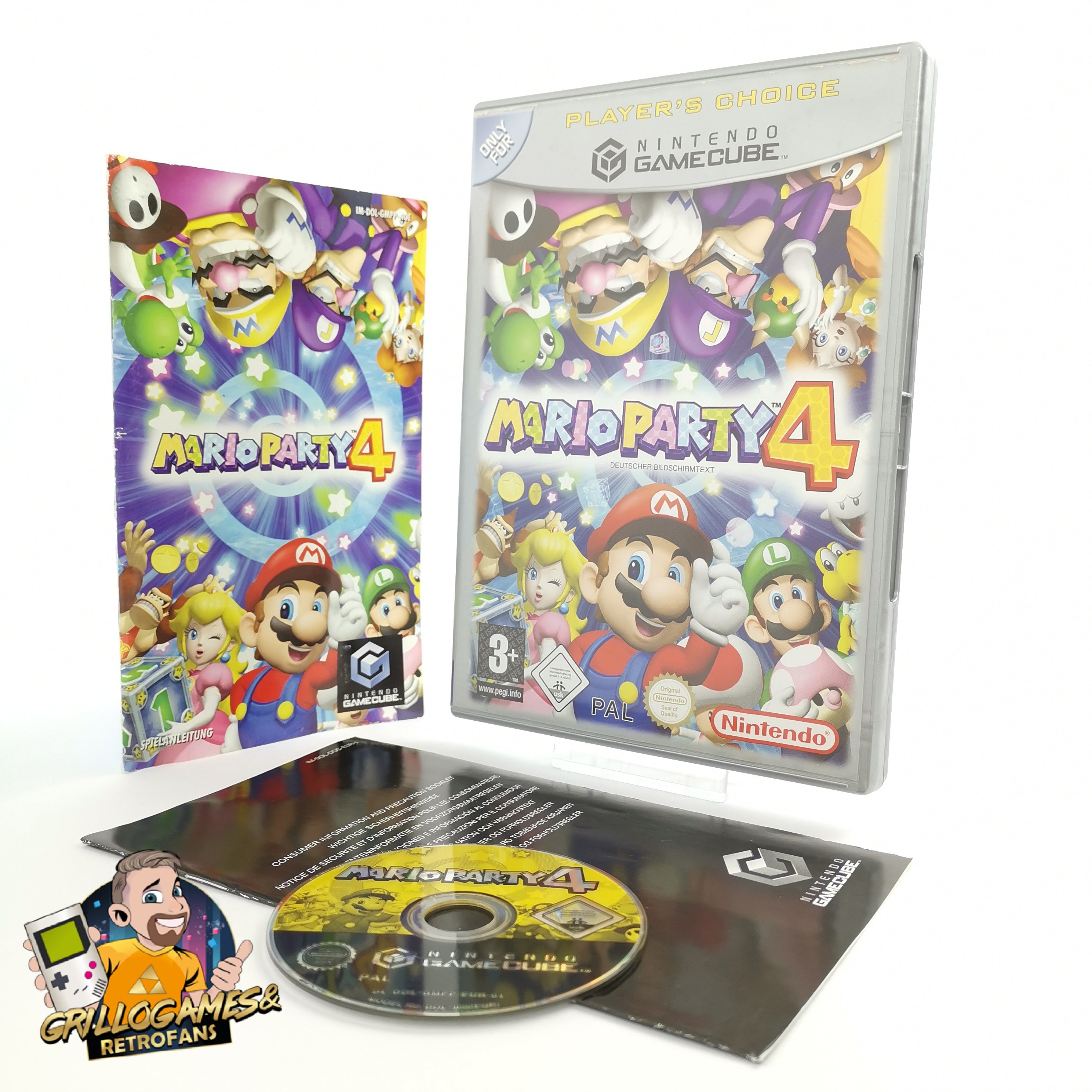 Nintendo Gamecube Spiel " Mario Party 4 " GC Players Choice OVP | PAL NOE