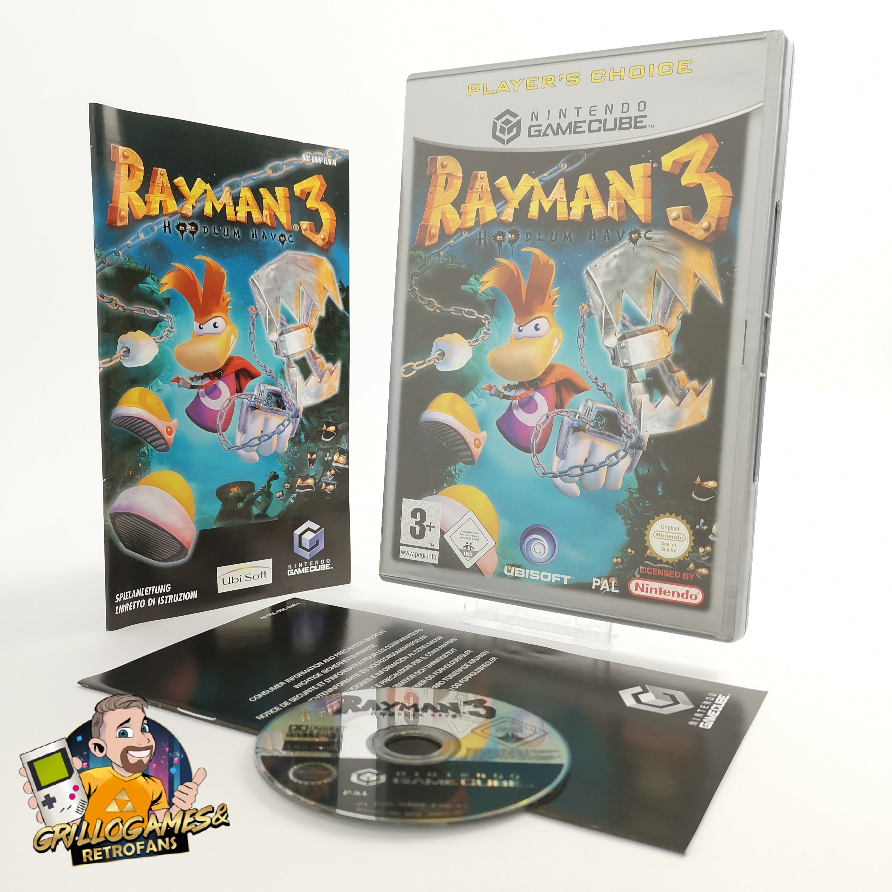Nintendo Gamecube Spiel " Rayman 3 " GC Game Cube OVP Players Choice | PAL