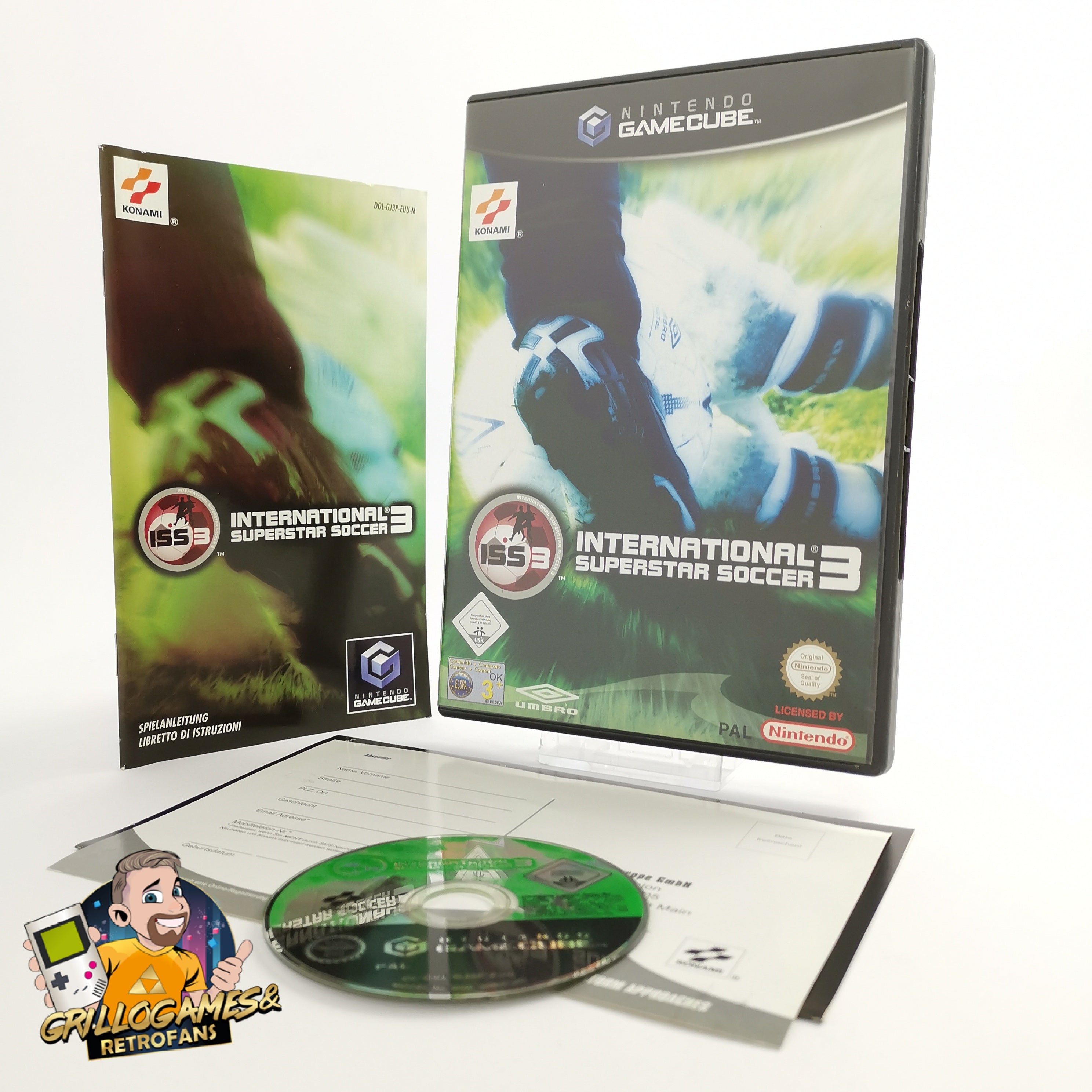 Nintendo Gamecube Spiel " ISS3 Internation Superstar Soccer 3 "  Fußball EUU OVP