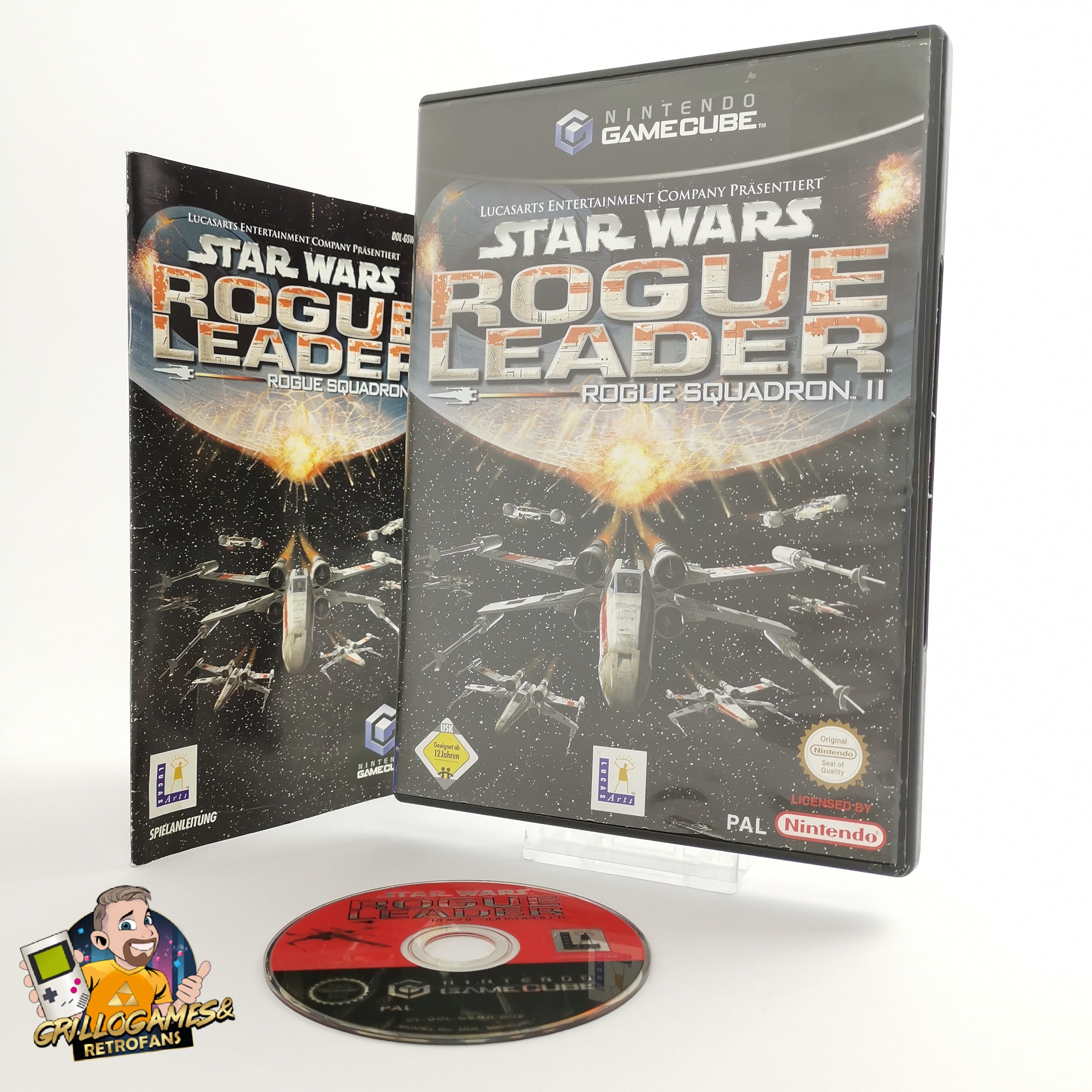 Nintendo Gamecube Spiel " Star Wars Rogue Leader " Starwars GC | OVP PAL NOE