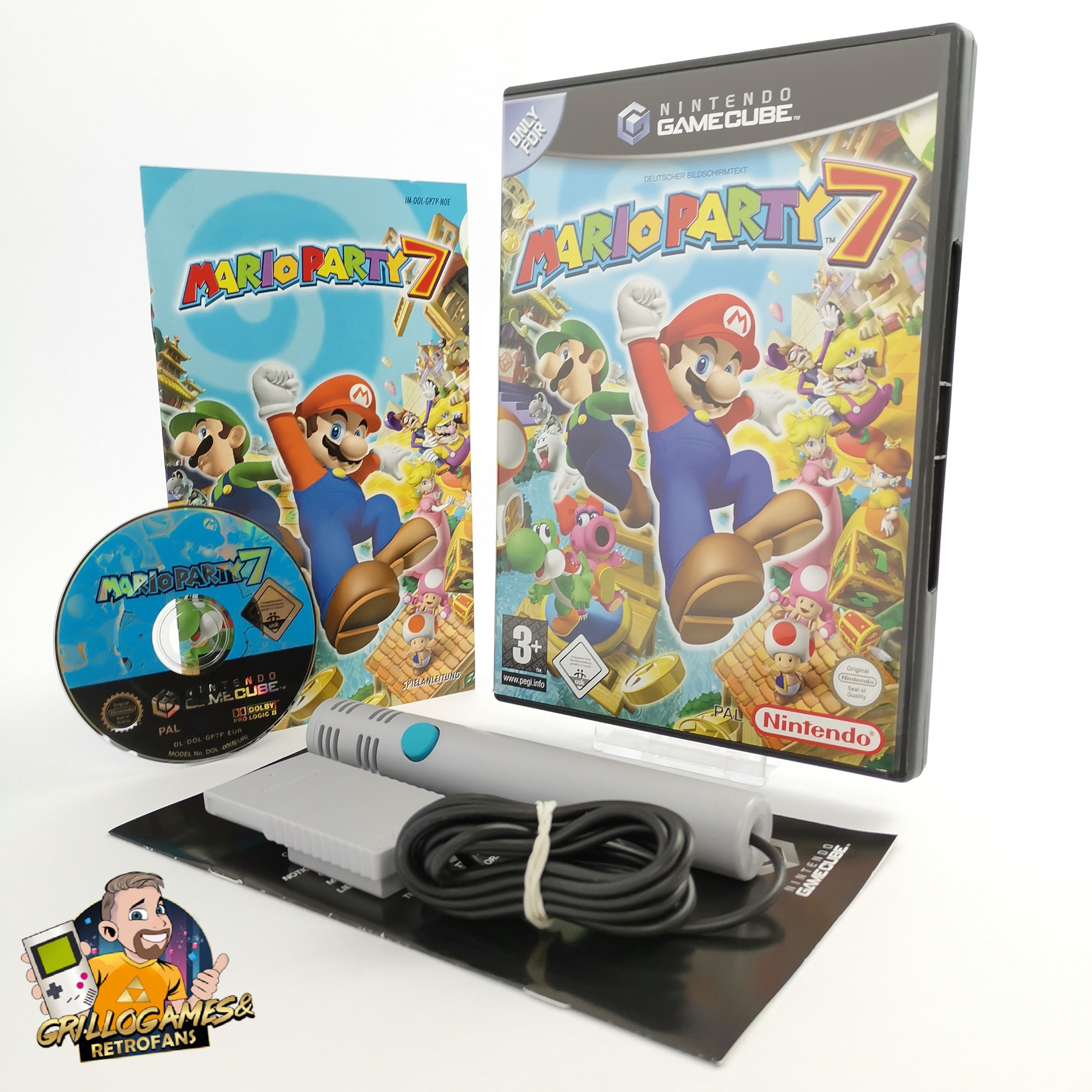 Nintendo Gamecube Spiel " Mario Party 7 + Mikrofon " GC Game Cube OVP | PAL NOE