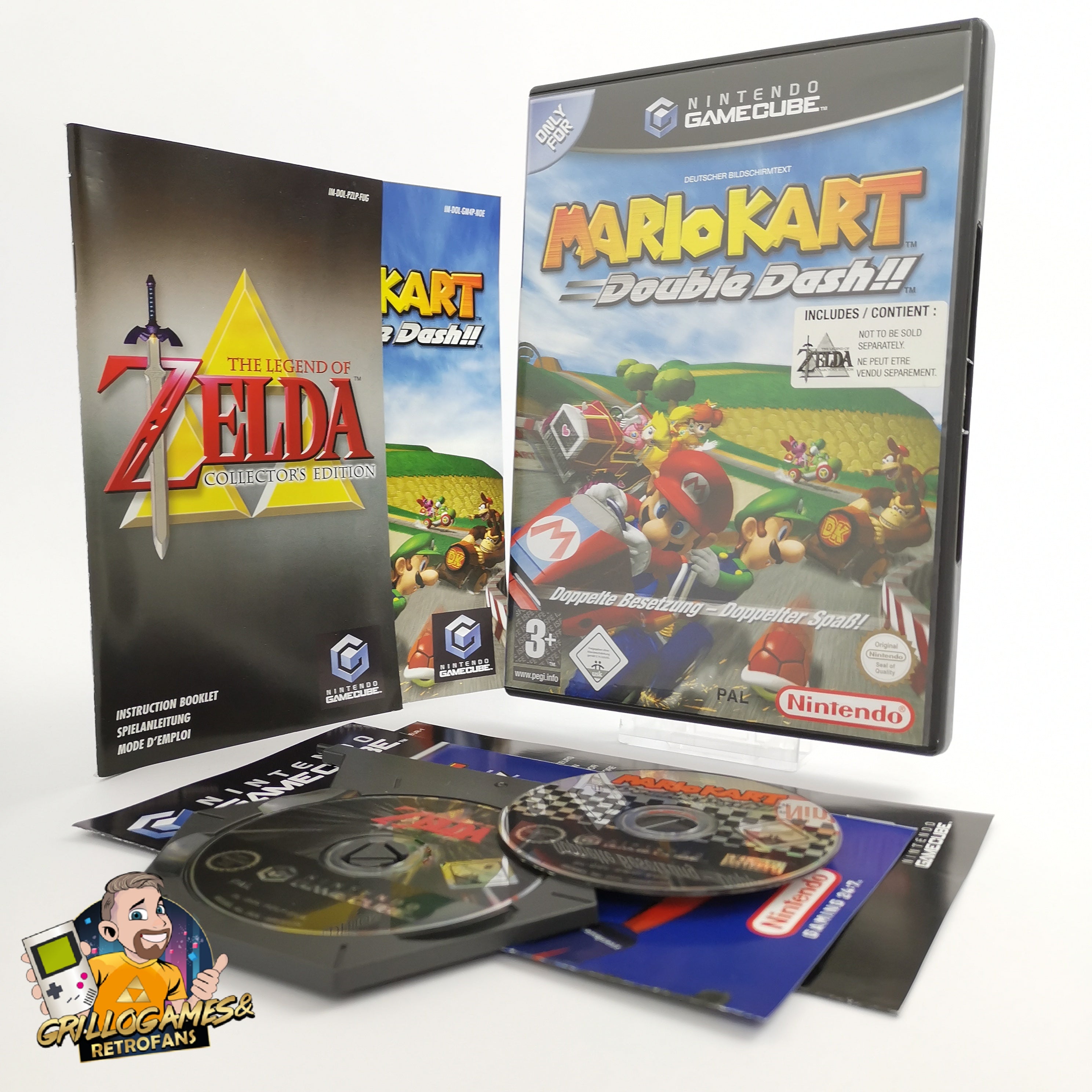 Nintendo Gamecube Spiel " Mario Kart Double Dash +  Zelda Collectors Edition OVP