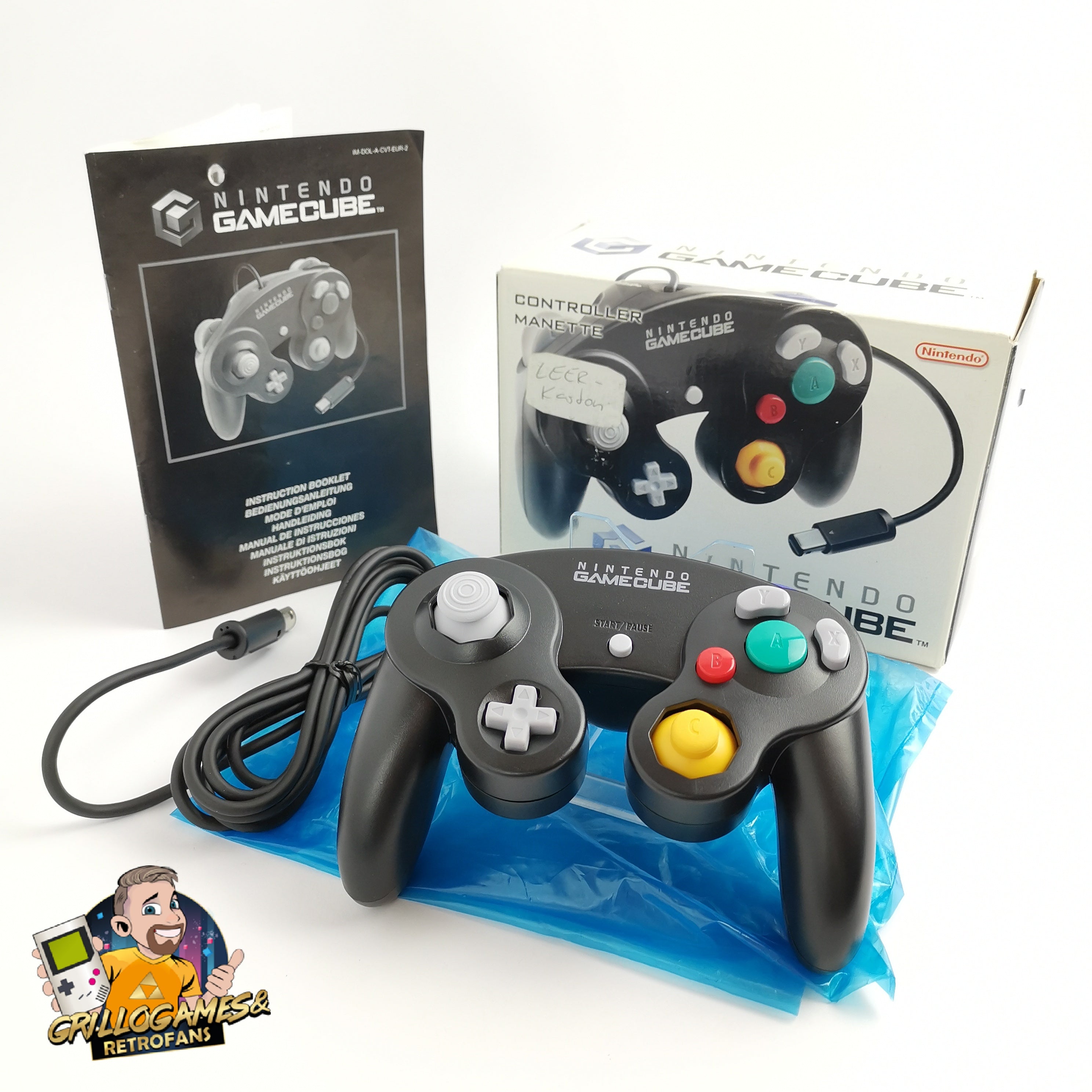 Nintendo Gamecube Controller " Schwarz / Black " New old Stock | NEU NEW OVP