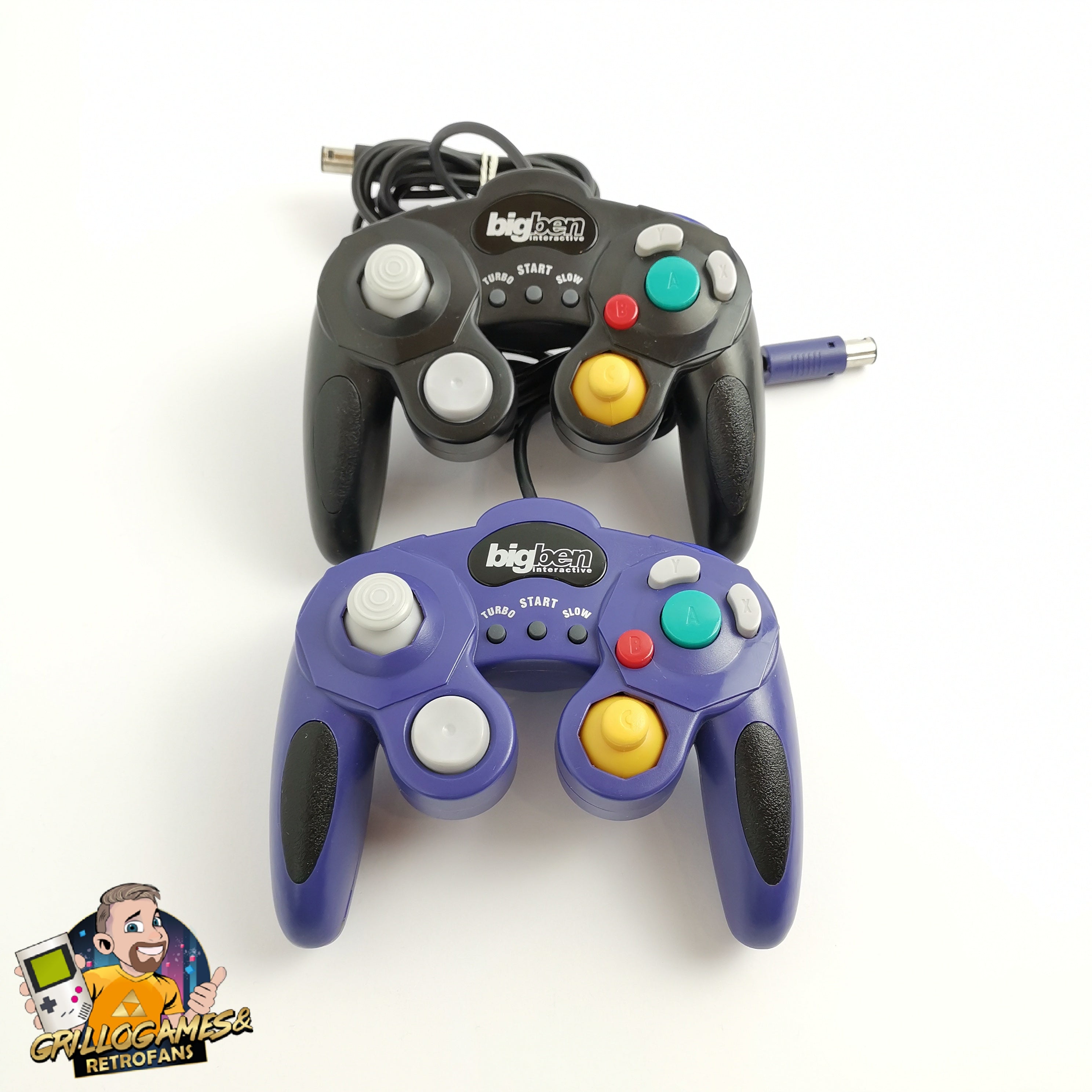Nintendo Gamecube Controller " 2x Big Ben Interactive Controller " Schwarz Lila