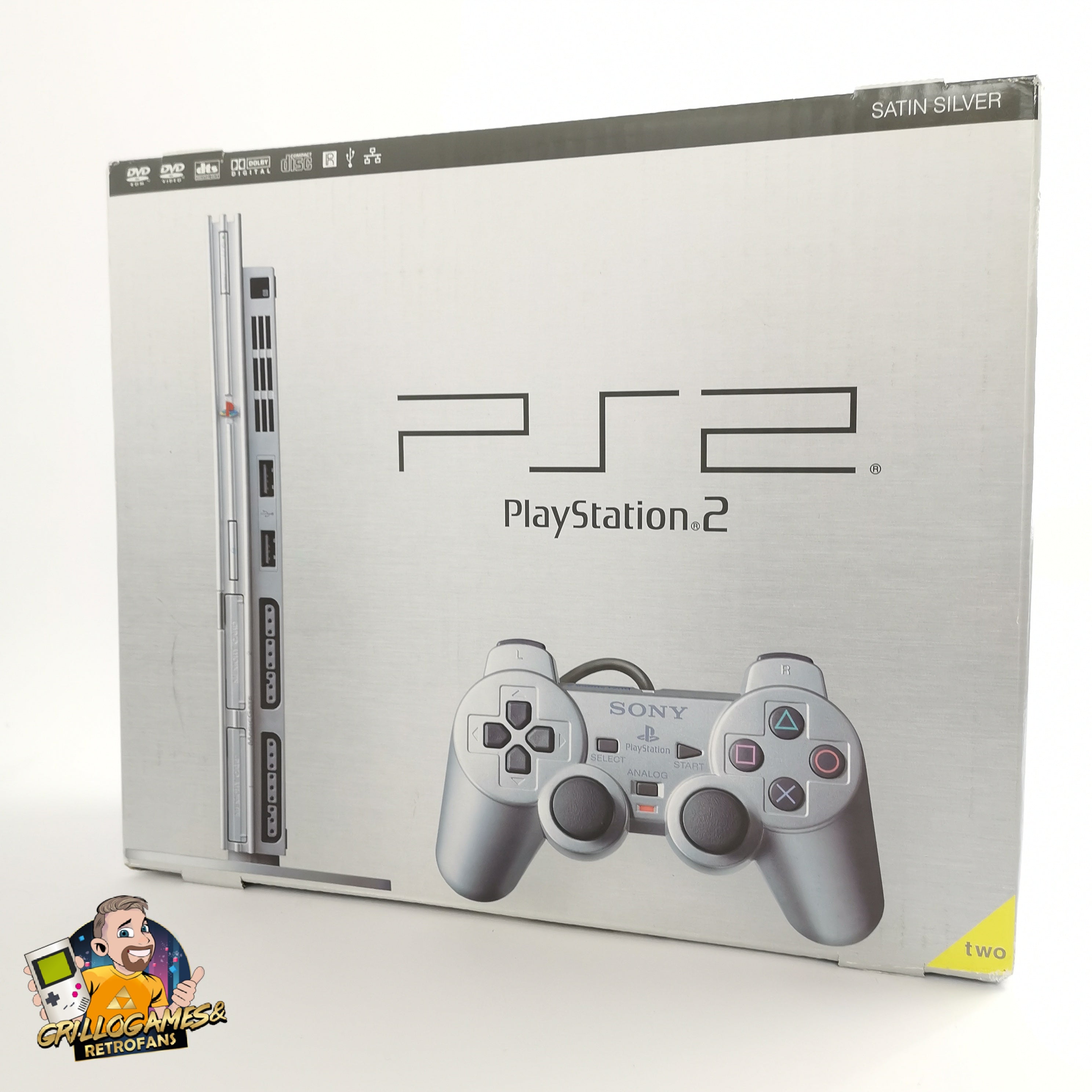 Sony Playstation 2 Slim Satin Silver / Silver | PS2 Console - NEW NEW