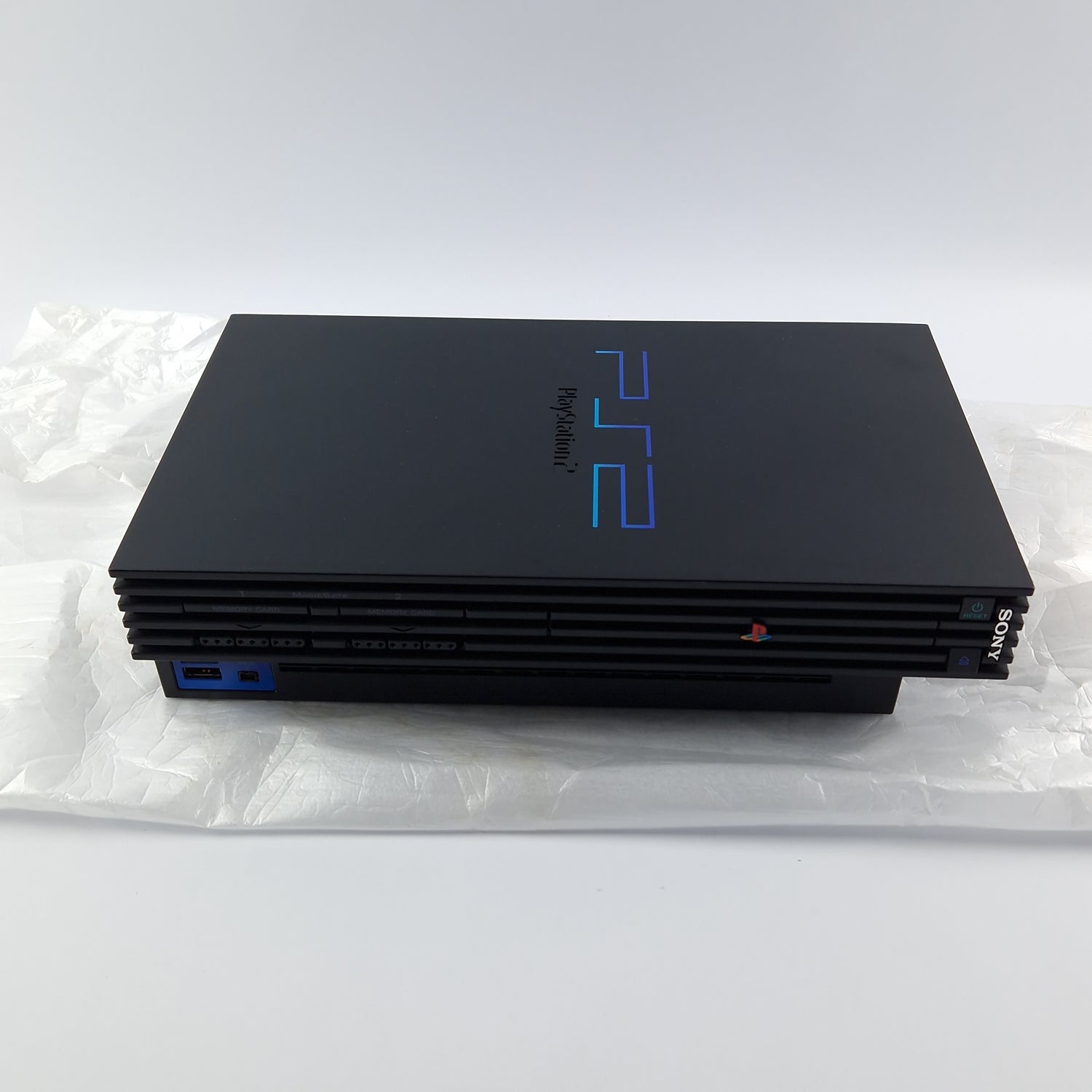 Playstation 2 Console: Sony PS2 Console Black / Black FAT SCPH-30004 OVP PAL