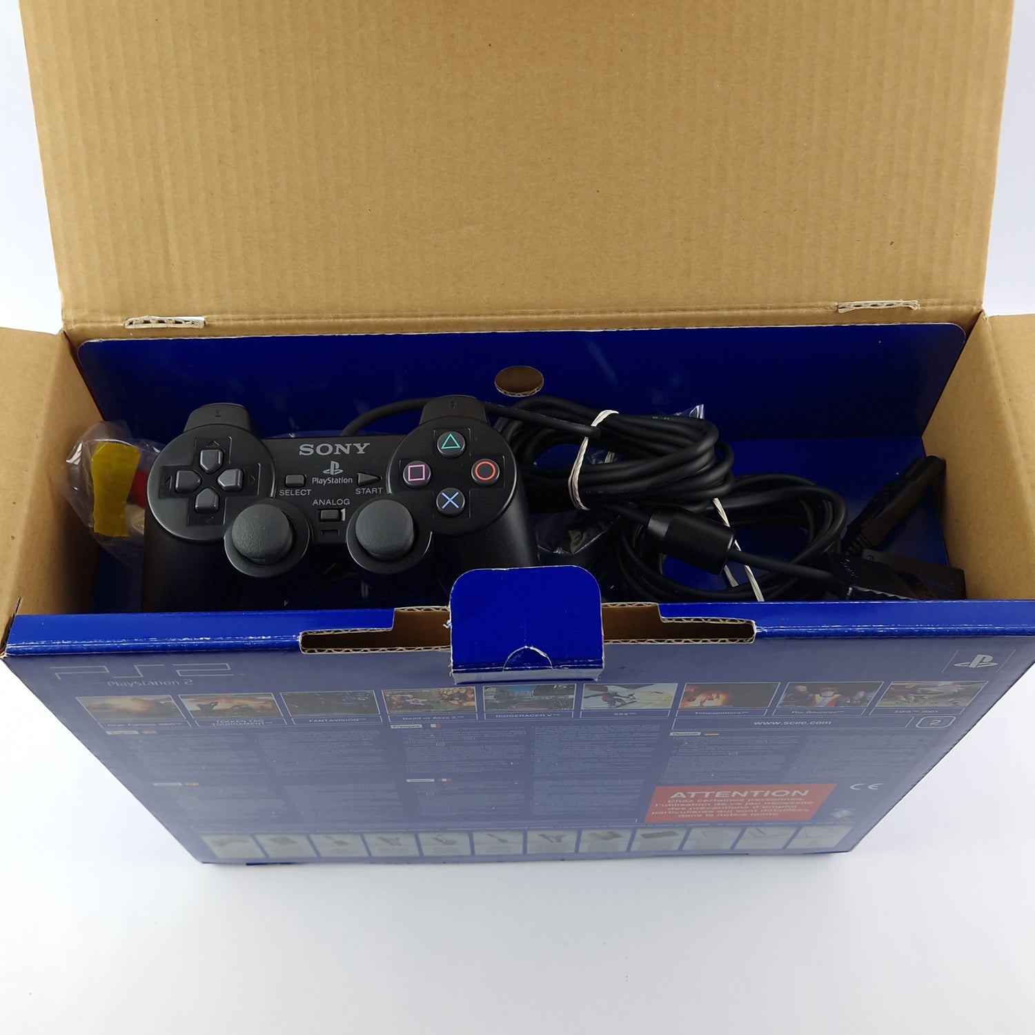 Playstation 2 Console: Sony PS2 Console Black / Black FAT SCPH-30004 OVP PAL