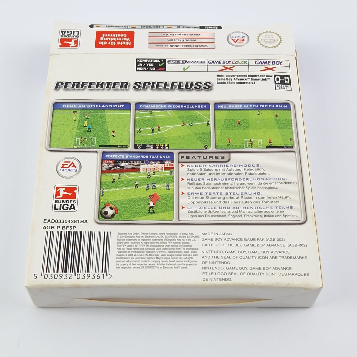 Nintendo Game Boy Advance Game: Fifa Football 2005 - OVP Instructions Module