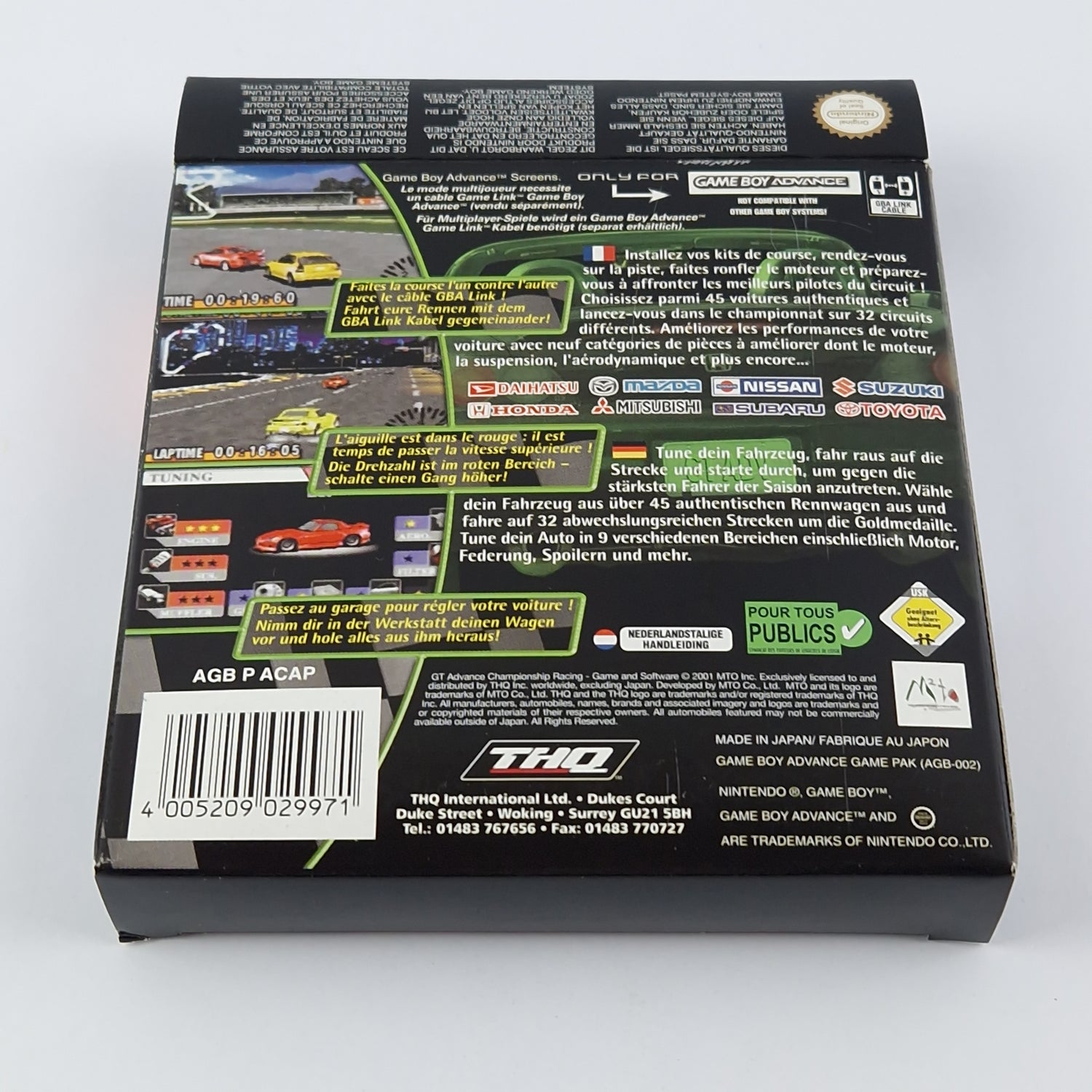 Nintendo Game Boy Advance Game: GT Advance Championship Racing - OVP Gameboy