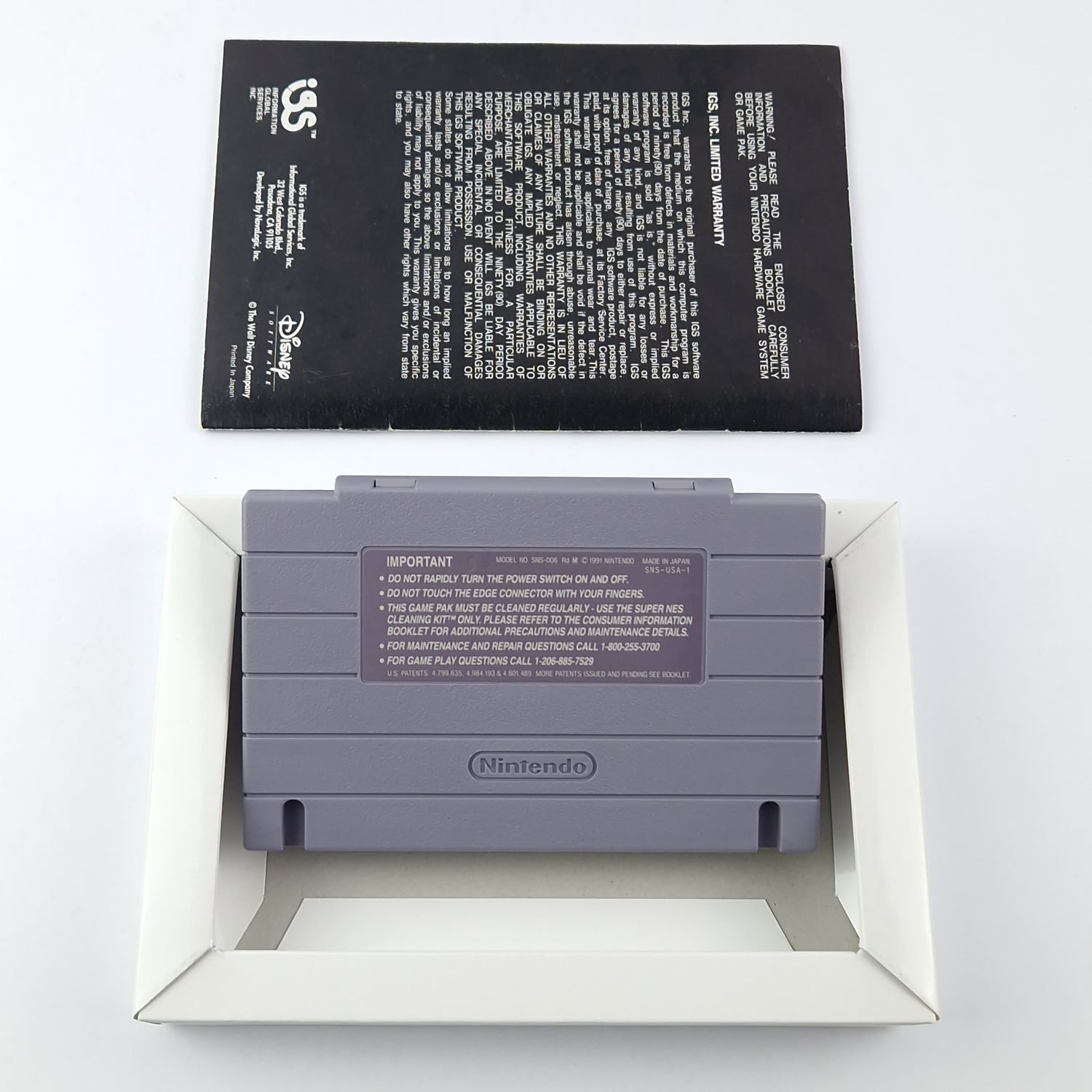 Super Nintendo Spiel : The Rocketeer - OVP Manual Cartridge NTSC-U/C USA SNES