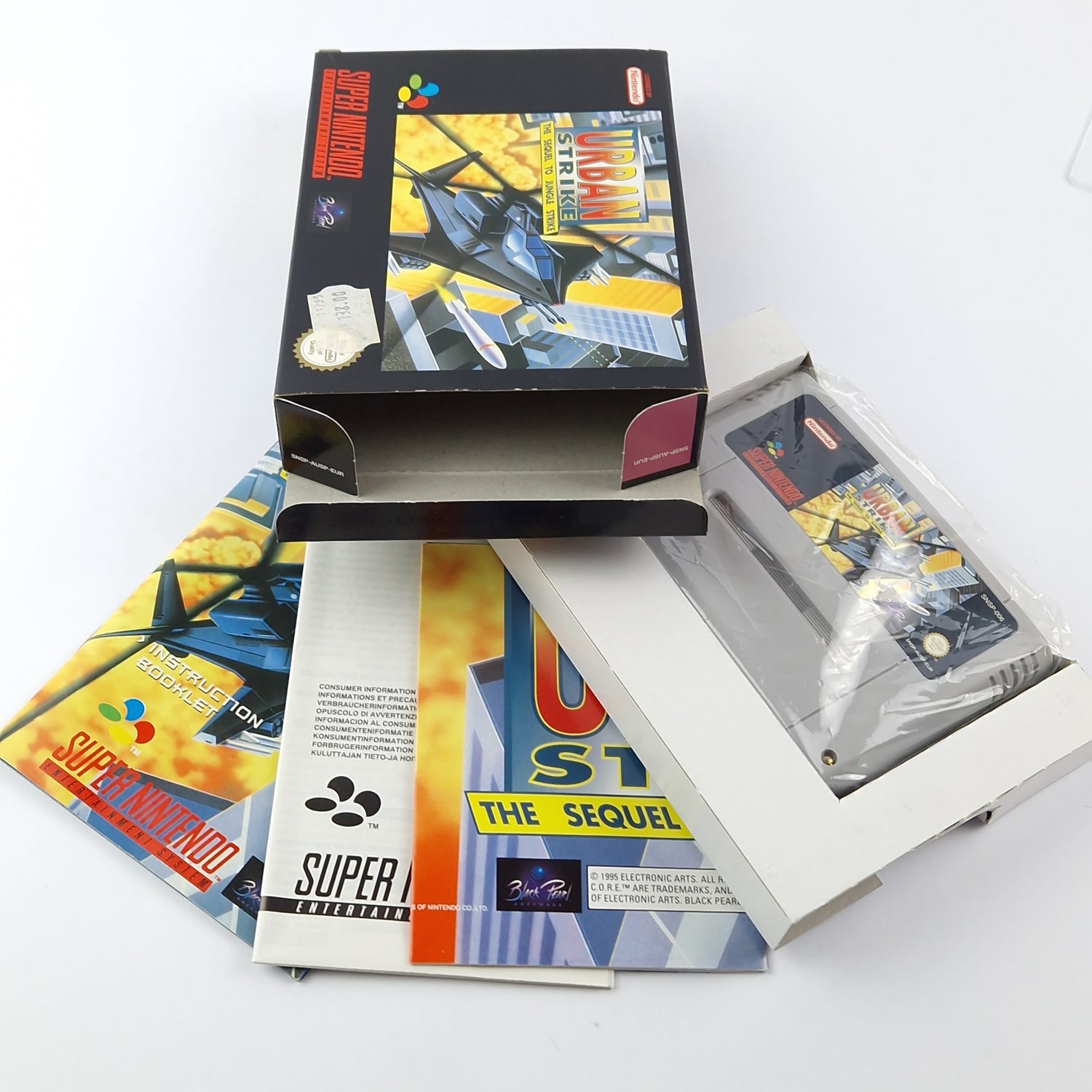 Super Nintendo Spiel : Urban Strike The Sequel to Jungle Strike - OVP SNES PAL