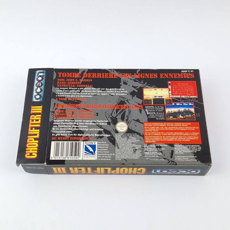 Super Nintendo Spiel : Choplifter III - OVP Anleitung Modul | SNES PAL