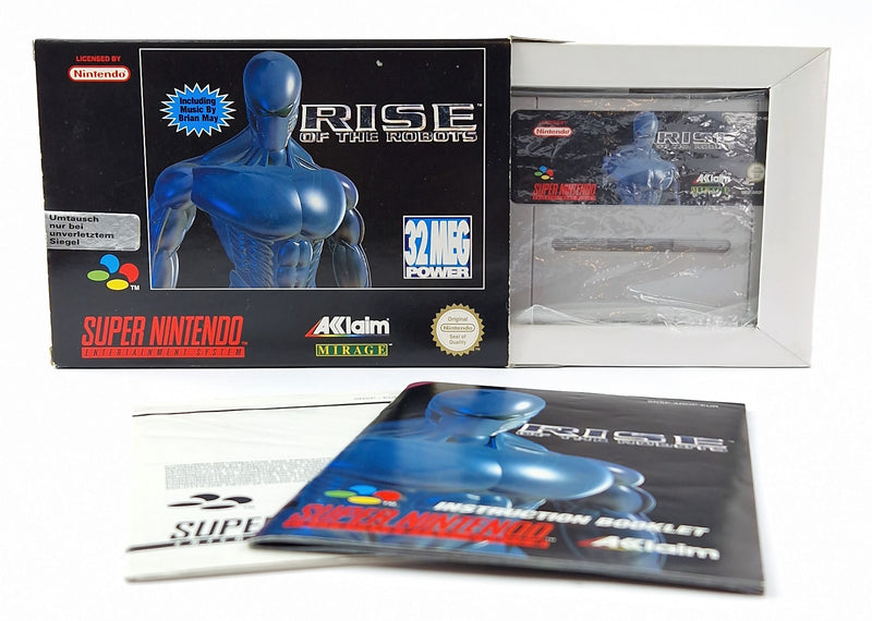 Super Nintendo Spiel : Rise of The Robots - OVP Anleitung Modul | SNES PAL