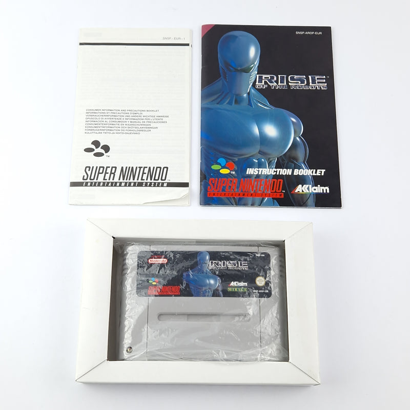 Super Nintendo Spiel : Rise of The Robots - OVP Anleitung Modul | SNES PAL