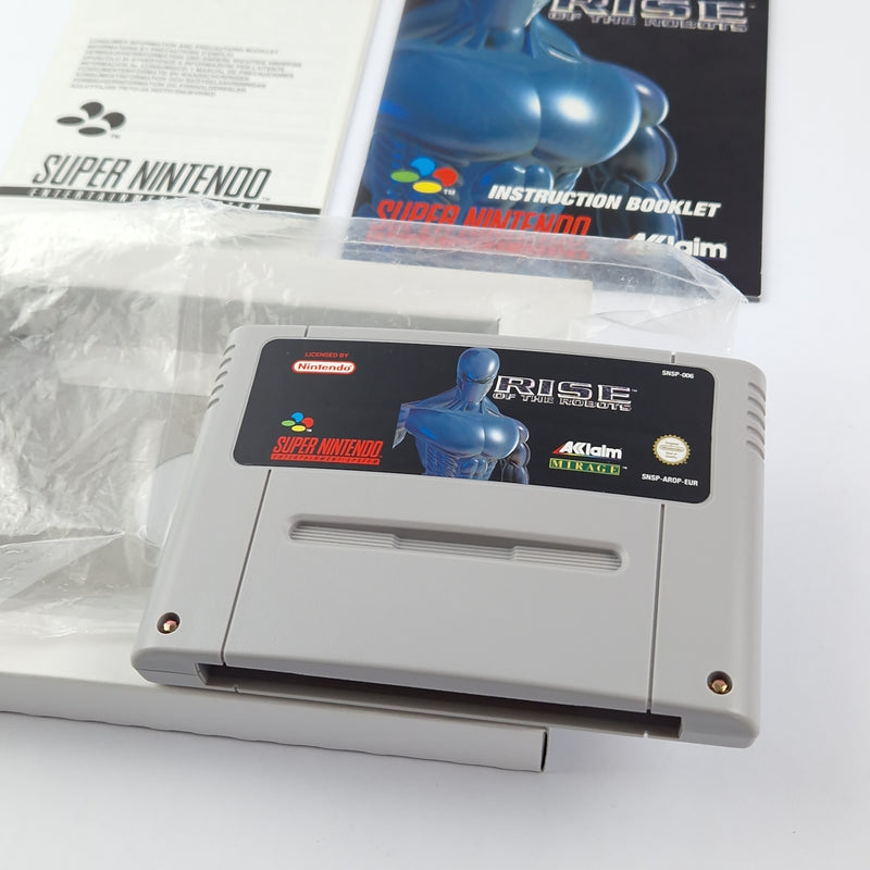 Super Nintendo Spiel : Rise of The Robots - OVP Anleitung Modul | SNES PAL