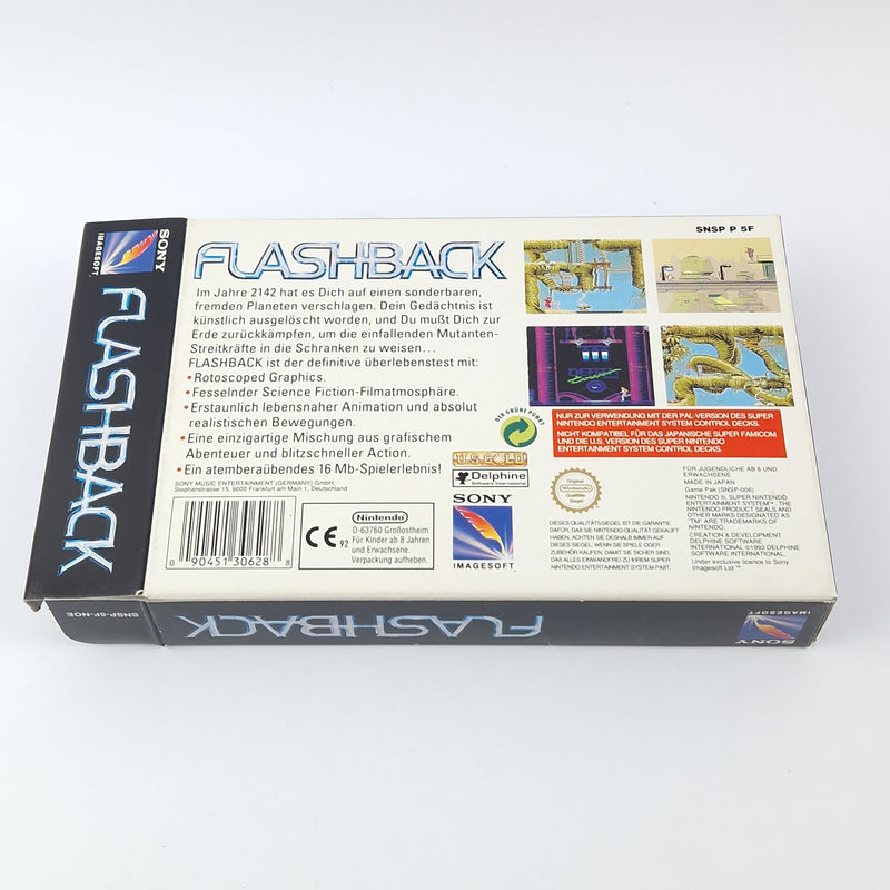 Super Nintendo Spiel : Flashback - OVP Anleitung Modul | SNES PAL NOE