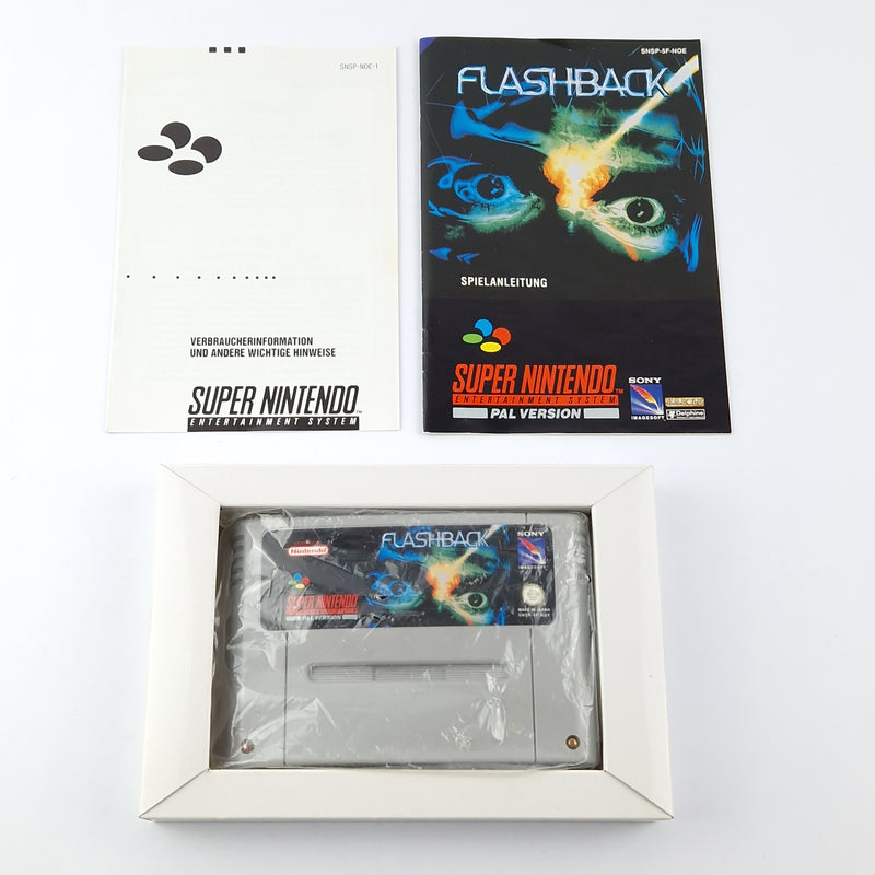 Super Nintendo Spiel : Flashback - OVP Anleitung Modul | SNES PAL NOE