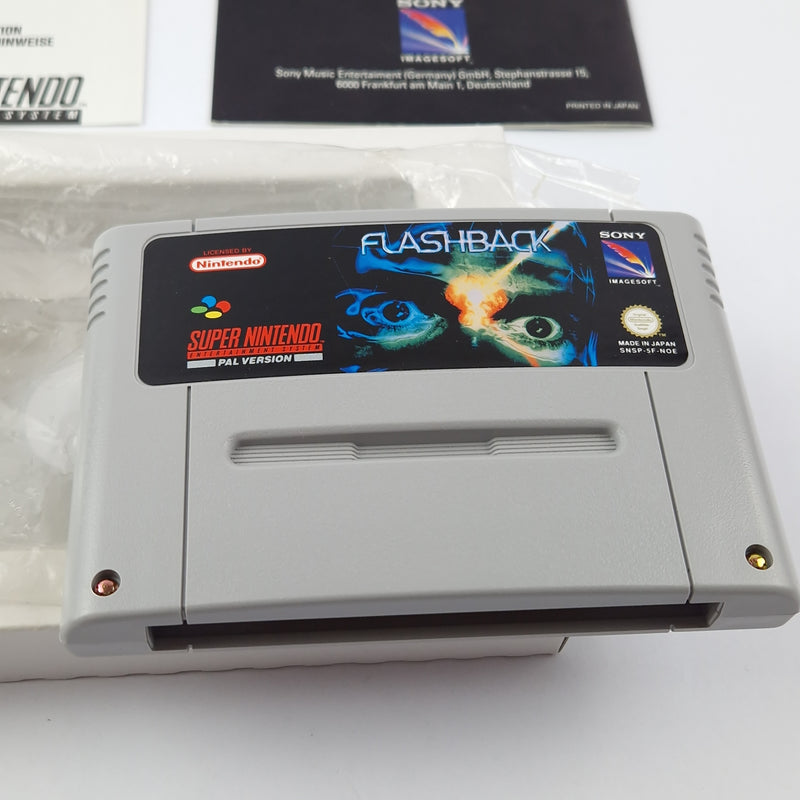 Super Nintendo Spiel : Flashback - OVP Anleitung Modul | SNES PAL NOE