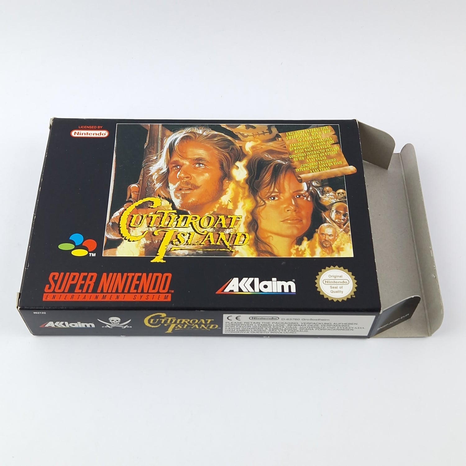 Super Nintendo Spiel : Cuthroat Island - OVP Anleitung Modul | SNES PAL EUR