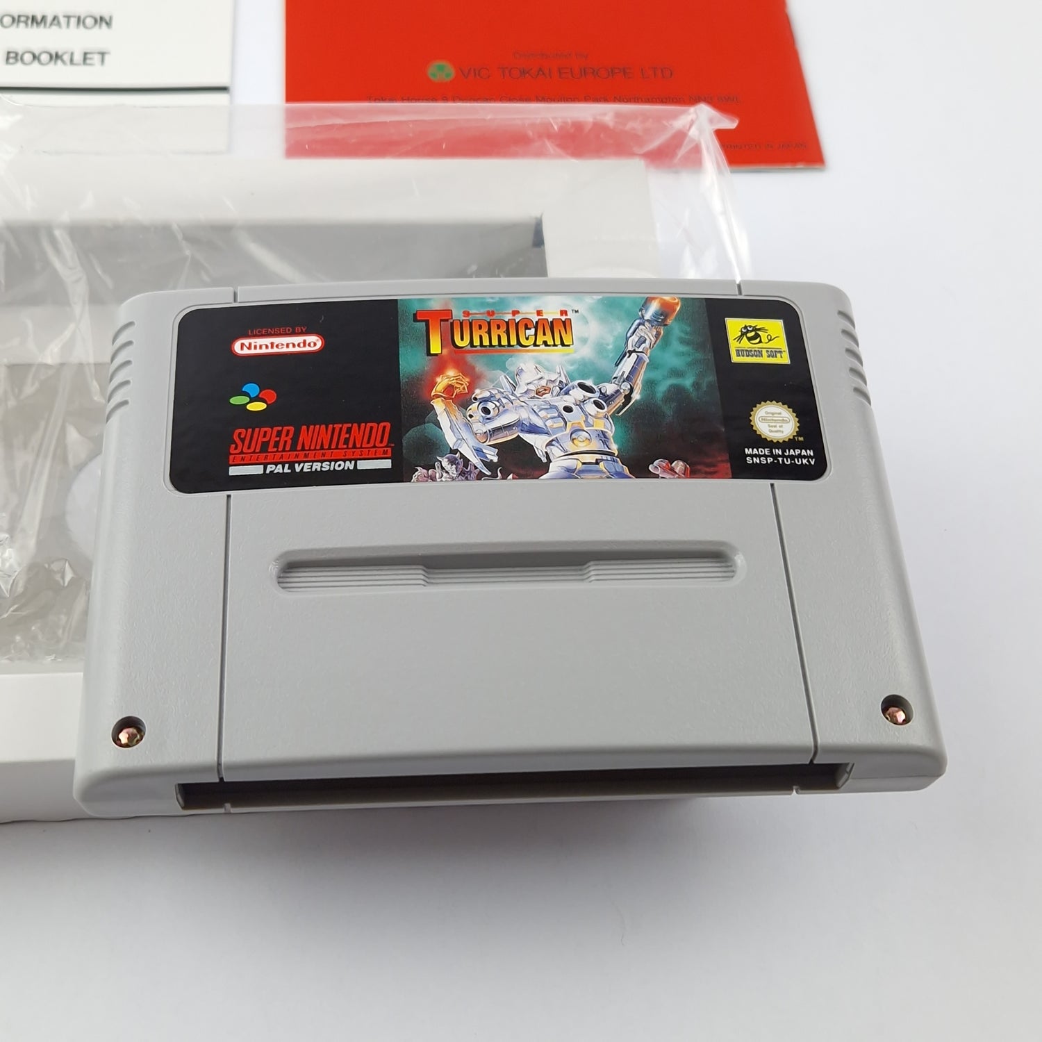 Super Nintendo Spiel : Super Turrican - OVP Anleitung Modul | SNES PAL Game