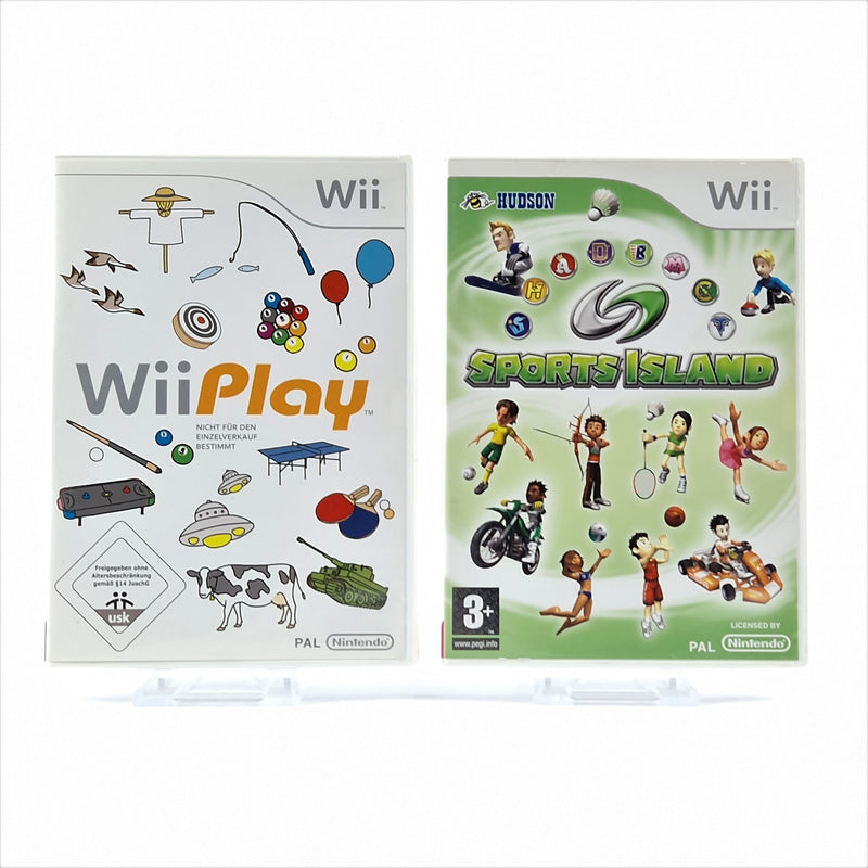 Nintendo Wii games: Sports Island &amp; Wii Play as a bundle - original packaging instructions CD