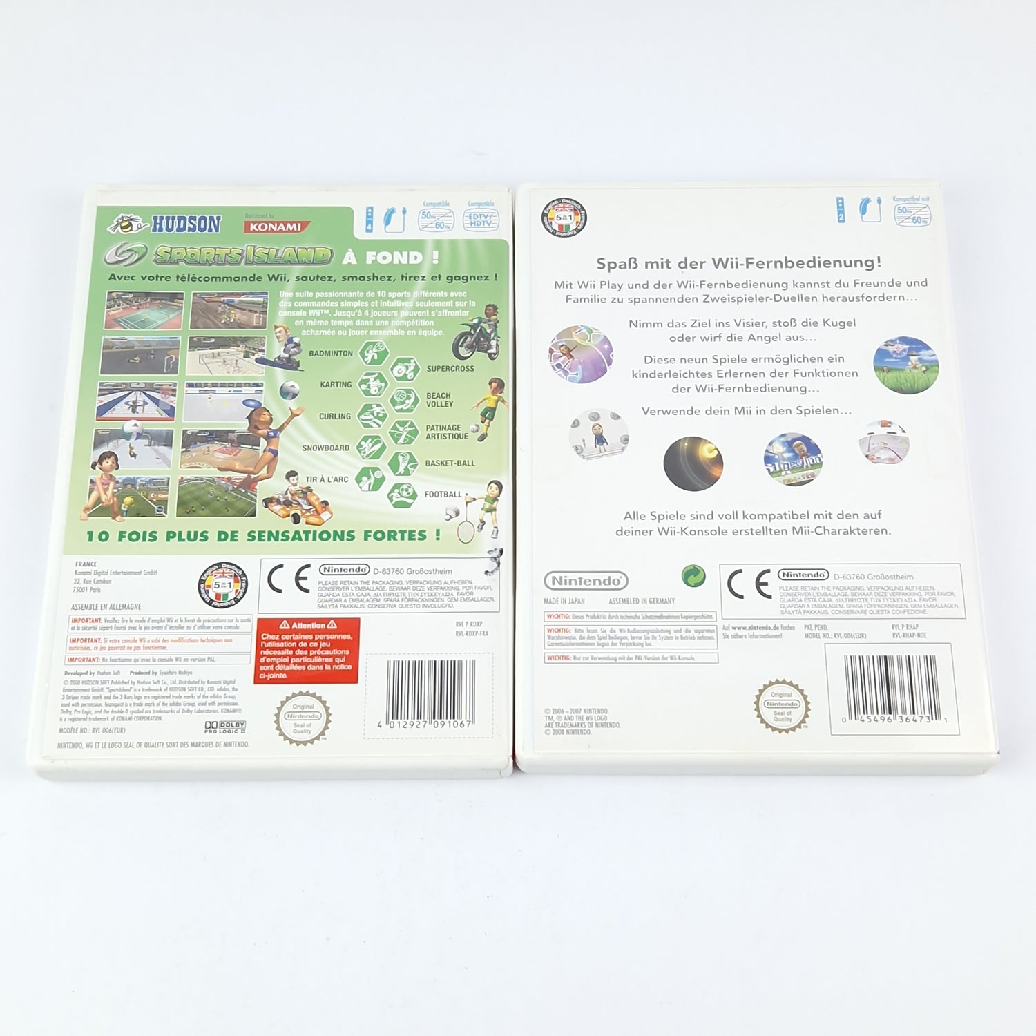 Nintendo Wii games: Sports Island & Wii Play as a bundle - original packaging instructions CD