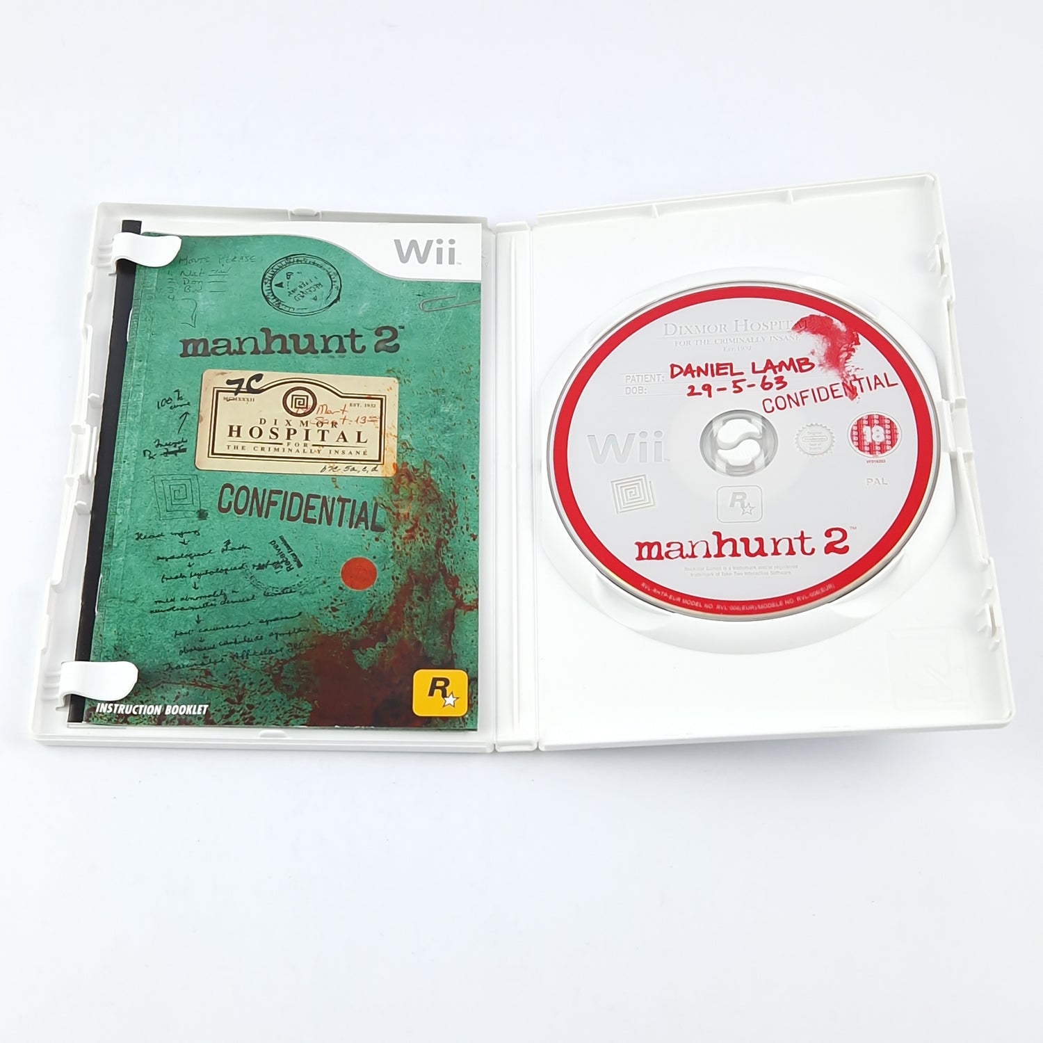 Nintendo Wii game: Manhunt 2 - OVP instructions CD Pal USK18