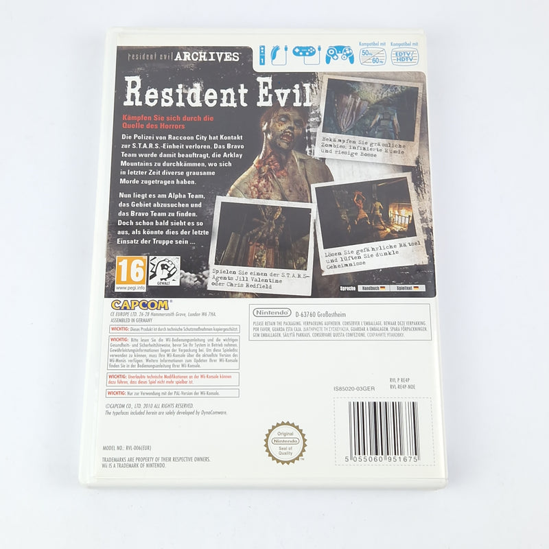 Nintendo Wii Spiel : Resident Evil Archives - OVP Anleitung CD Pal USK18