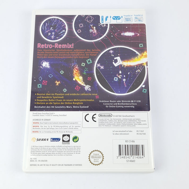Nintendo Wii Game: Geometry Wars Galaxies - OVP Instructions CD Pal